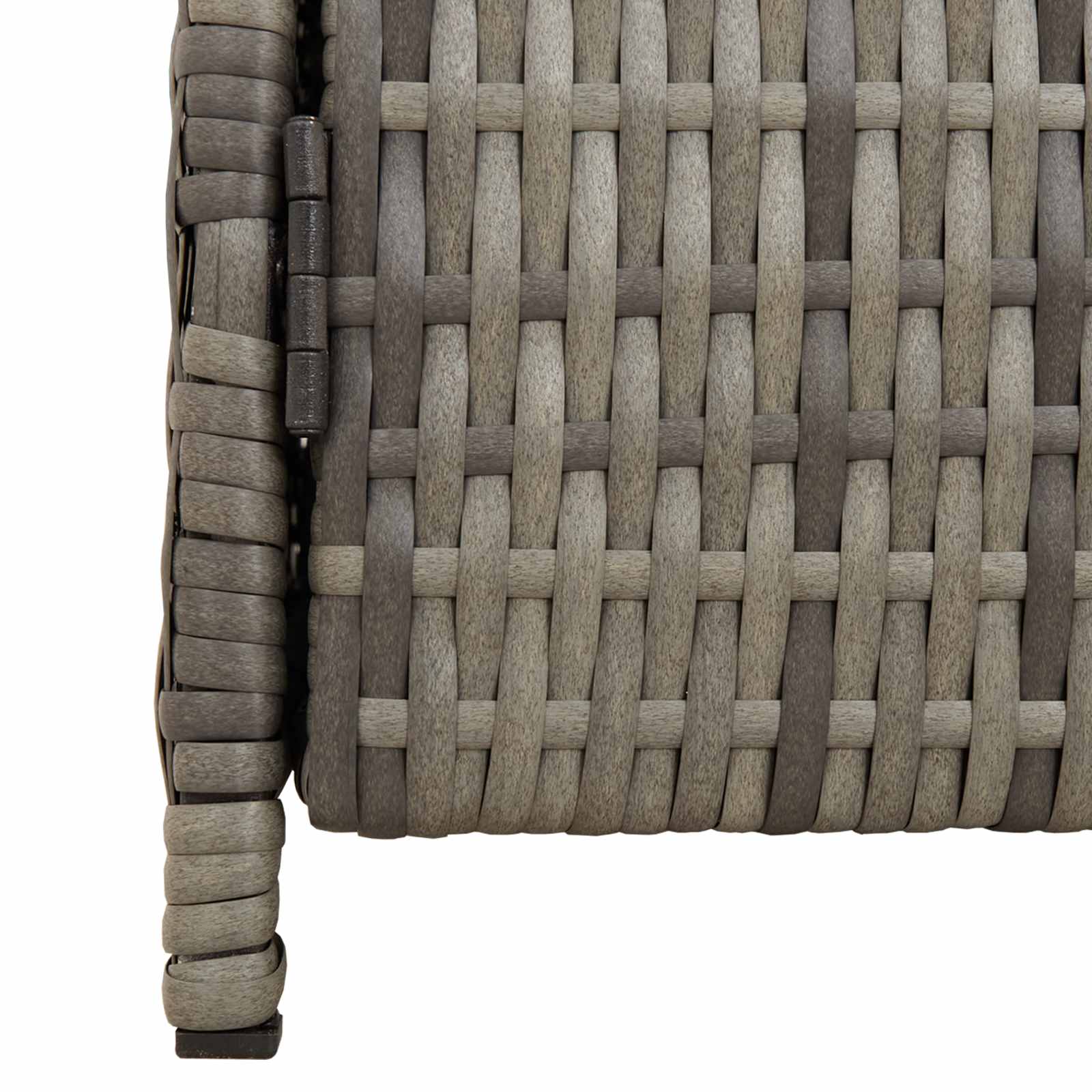 Cabinet Grey 70 x 50 x 87 cm Polyester and Roly Rattan