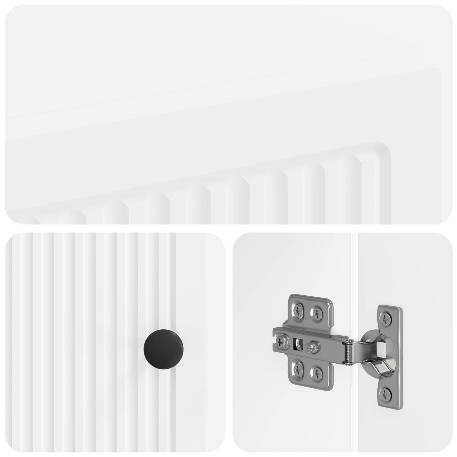 Bathroom Storage Cabinet EDE White 30 x 31 x 80 cm