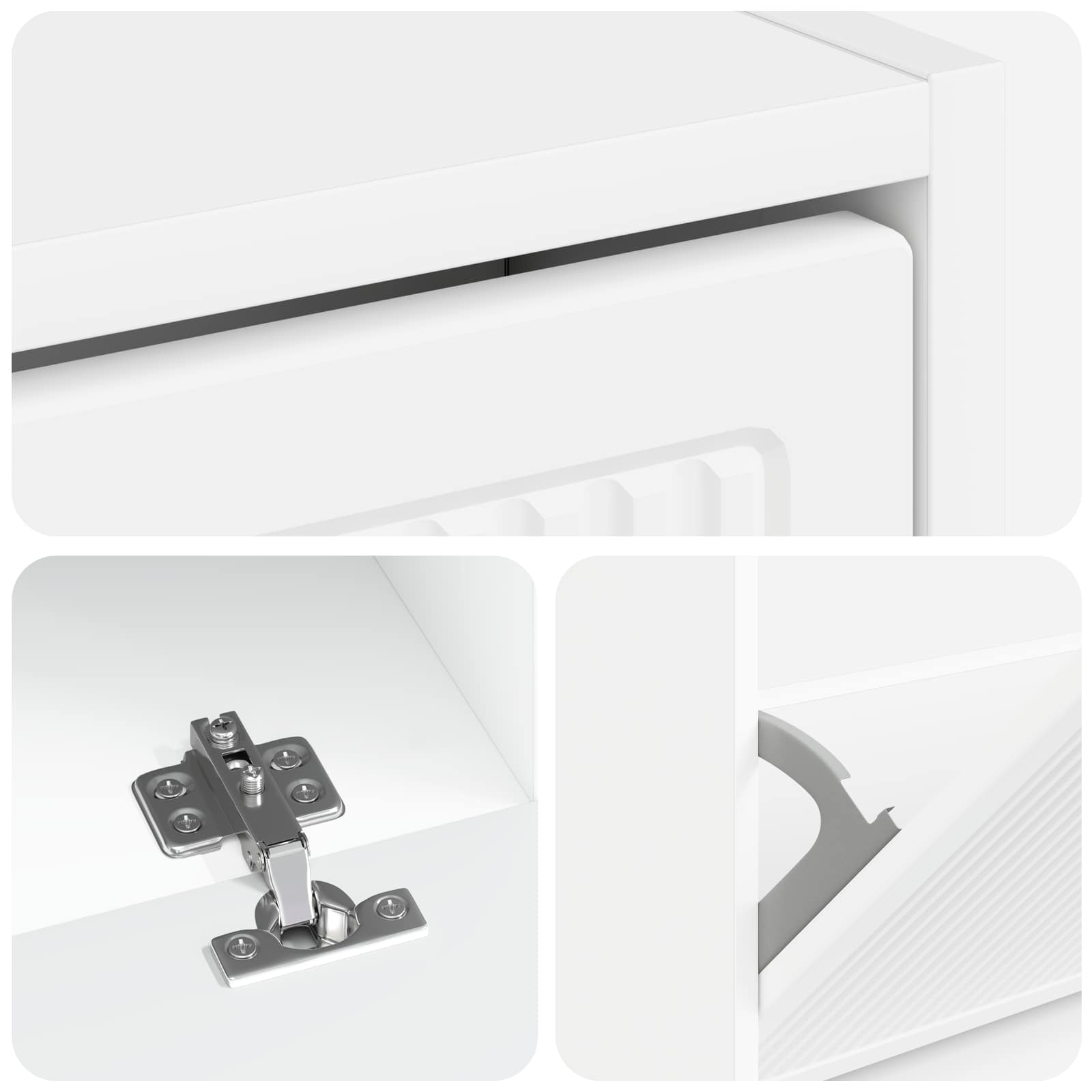 Shoe Cabinet EDE 78 x 24 x 103 cm Engineered Wood White