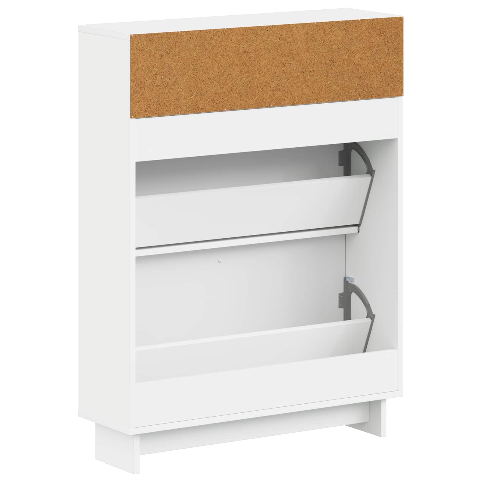Shoe Cabinet EDE 78 x 24 x 103 cm Engineered Wood White