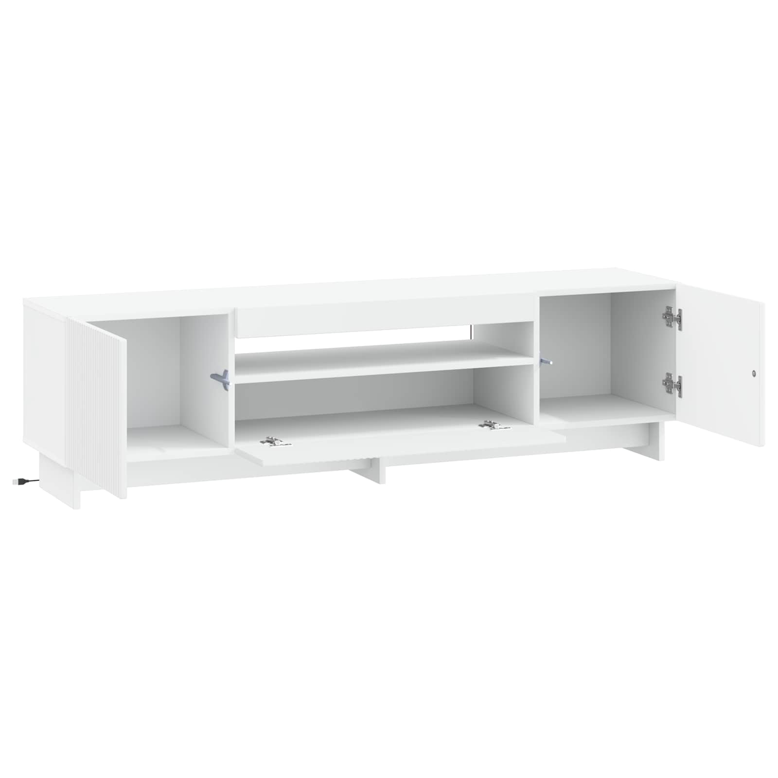 LED TV Cabinet White Engineered Wood