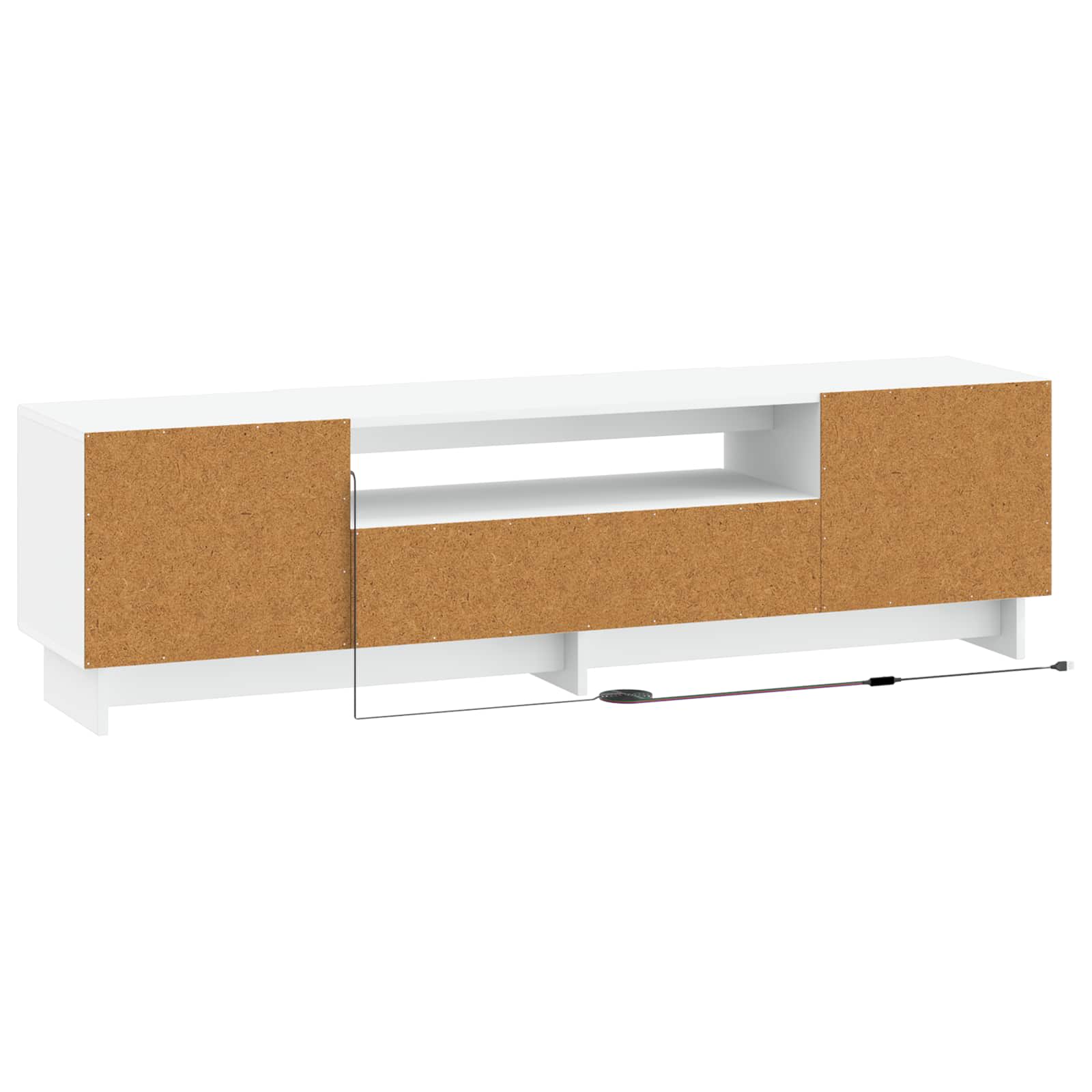 LED TV Cabinet White Engineered Wood