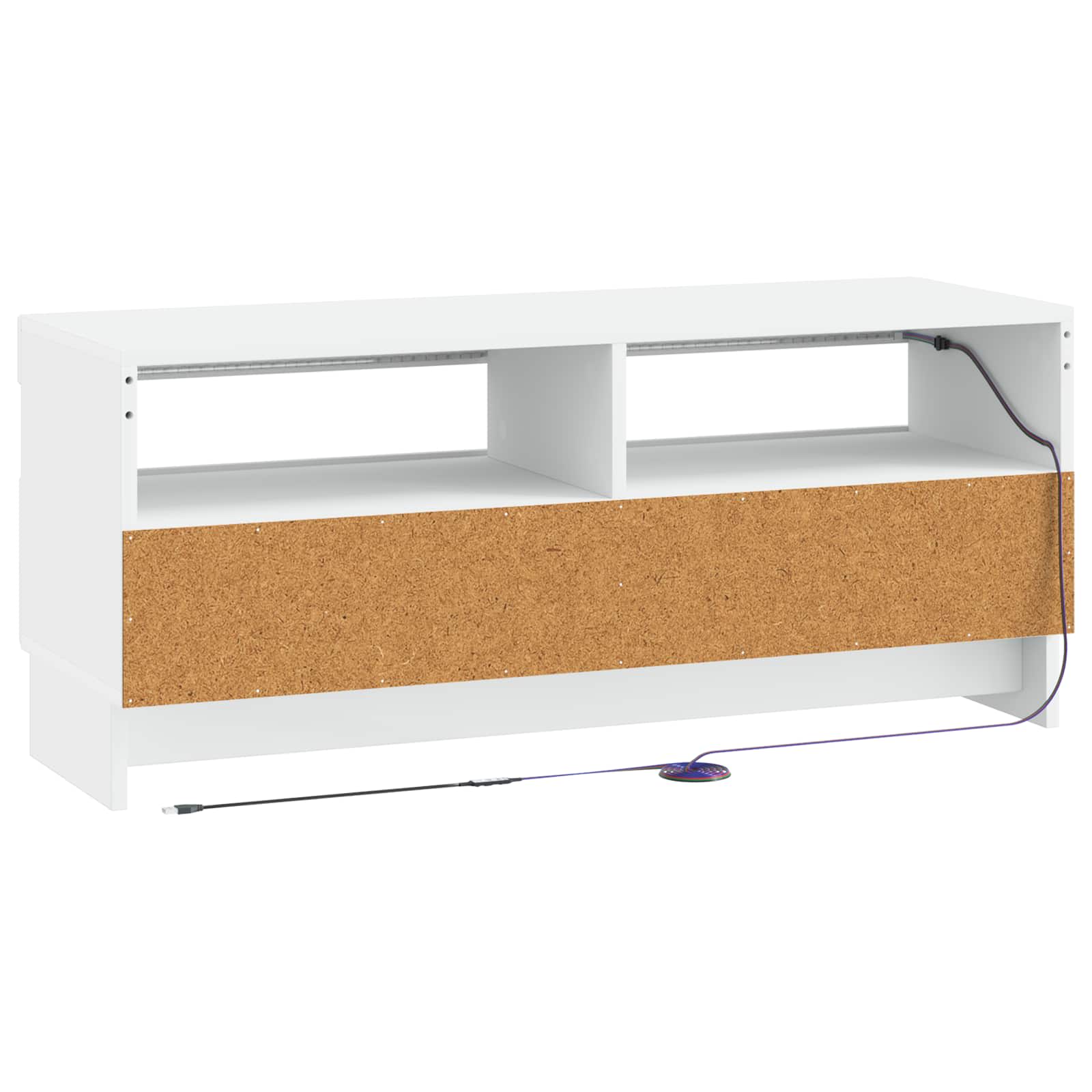 LED TV Cabinet White Engineered Wood