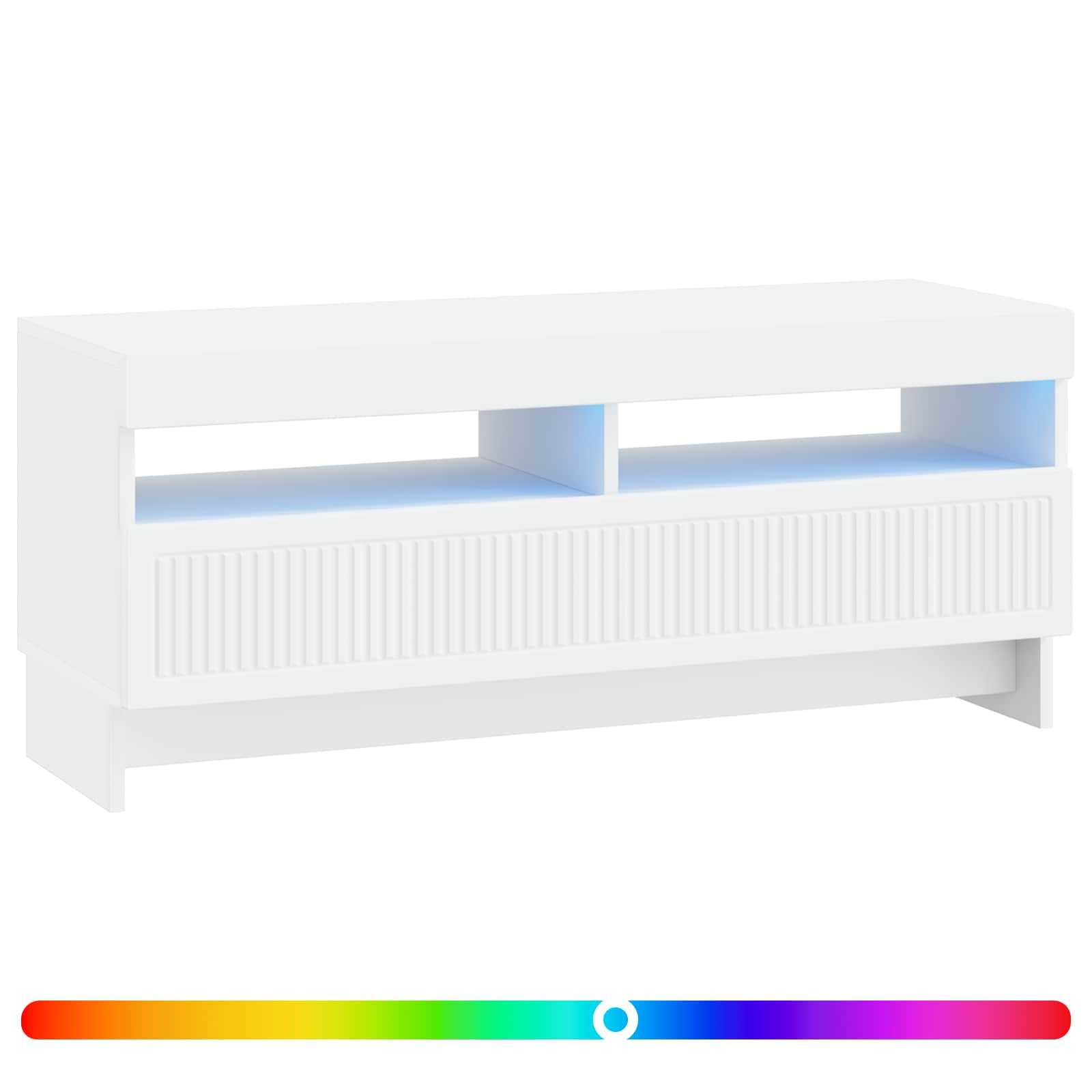 LED TV Cabinet White Engineered Wood