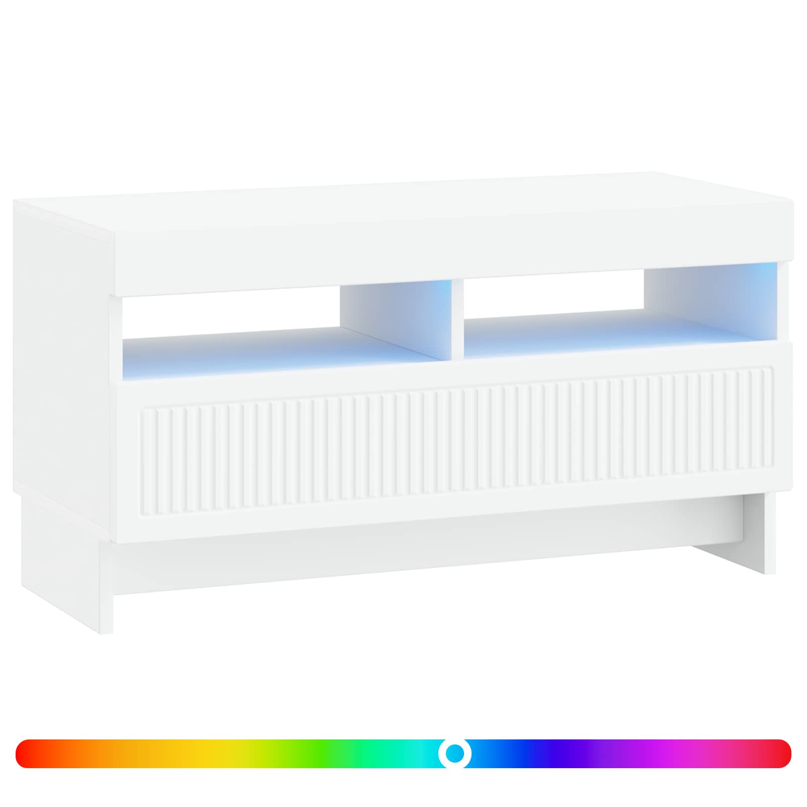 LED TV Cabinet White Engineered Wood
