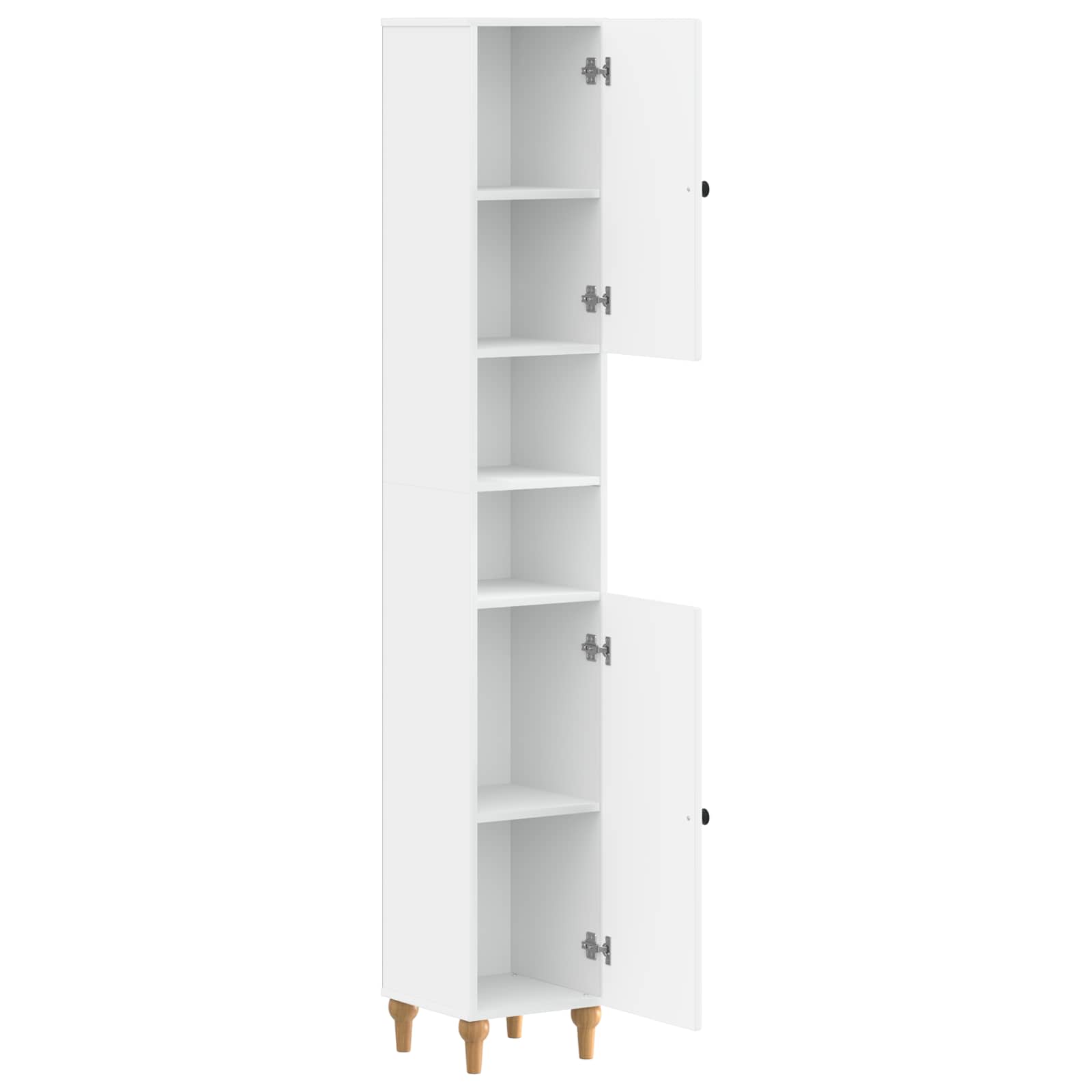 Bathroom Cabinet with Open Shelf ALKMAAR White 30 x 31 x 190 cm