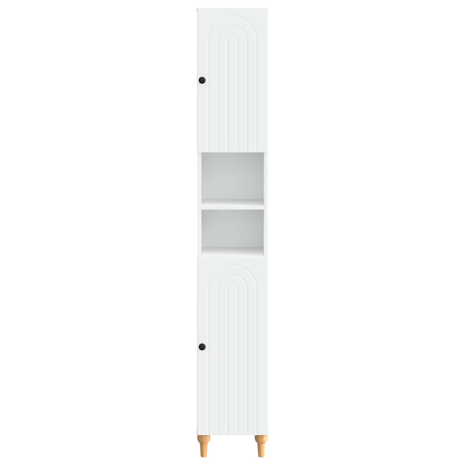Bathroom Cabinet with Open Shelf ALKMAAR White 30 x 31 x 190 cm