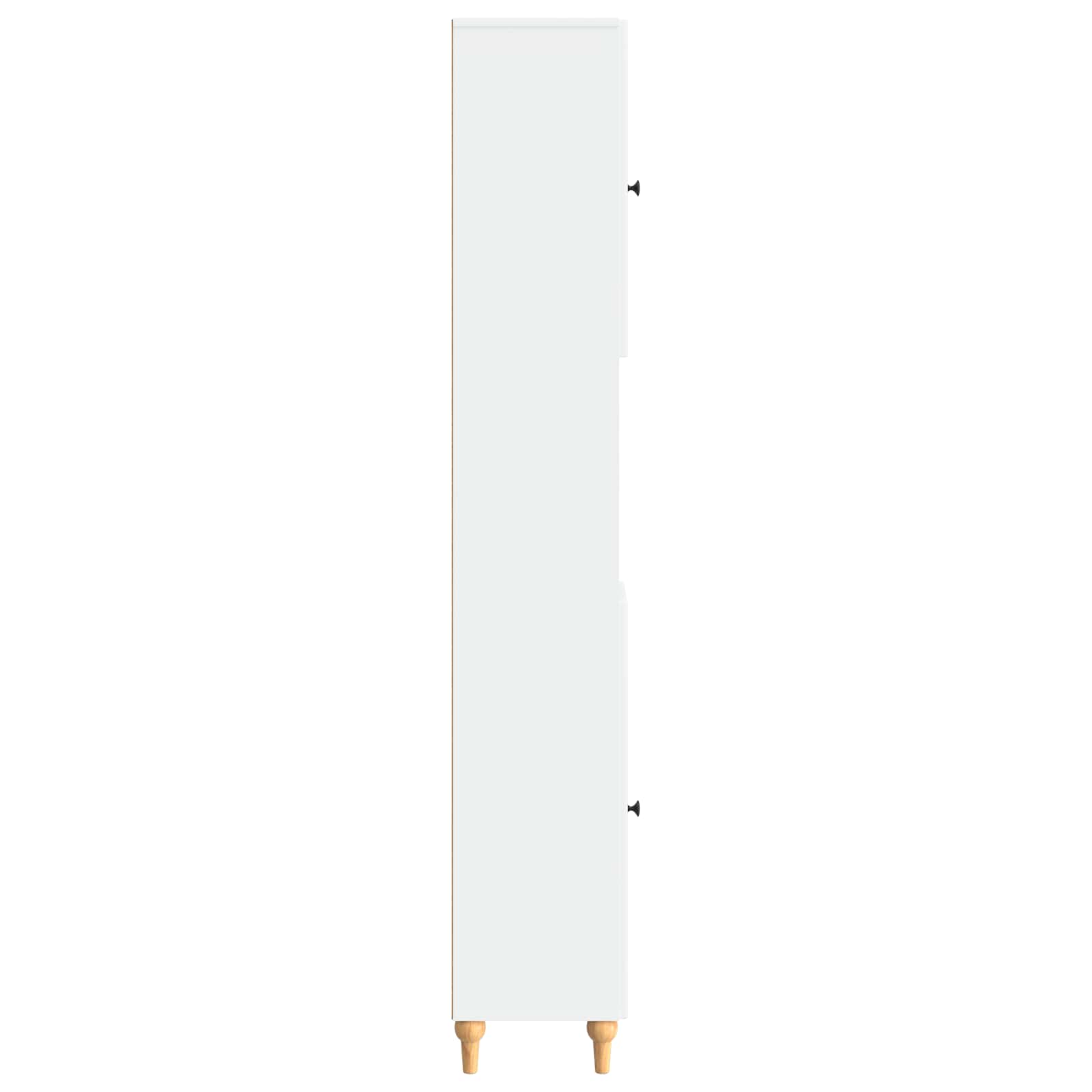 Bathroom Cabinet with Open Shelf ALKMAAR White 30 x 31 x 190 cm
