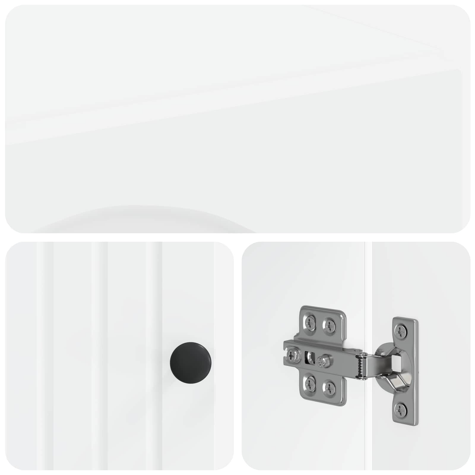 Bathroom Storage Cabinet ALKMAAR White 30 x 31 x 80 cm