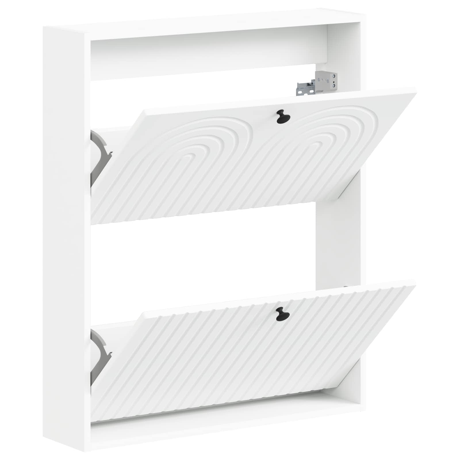 Wall-Mounted Shoe Cabinet ALKMAAR 71 x 17 x 86 cm White