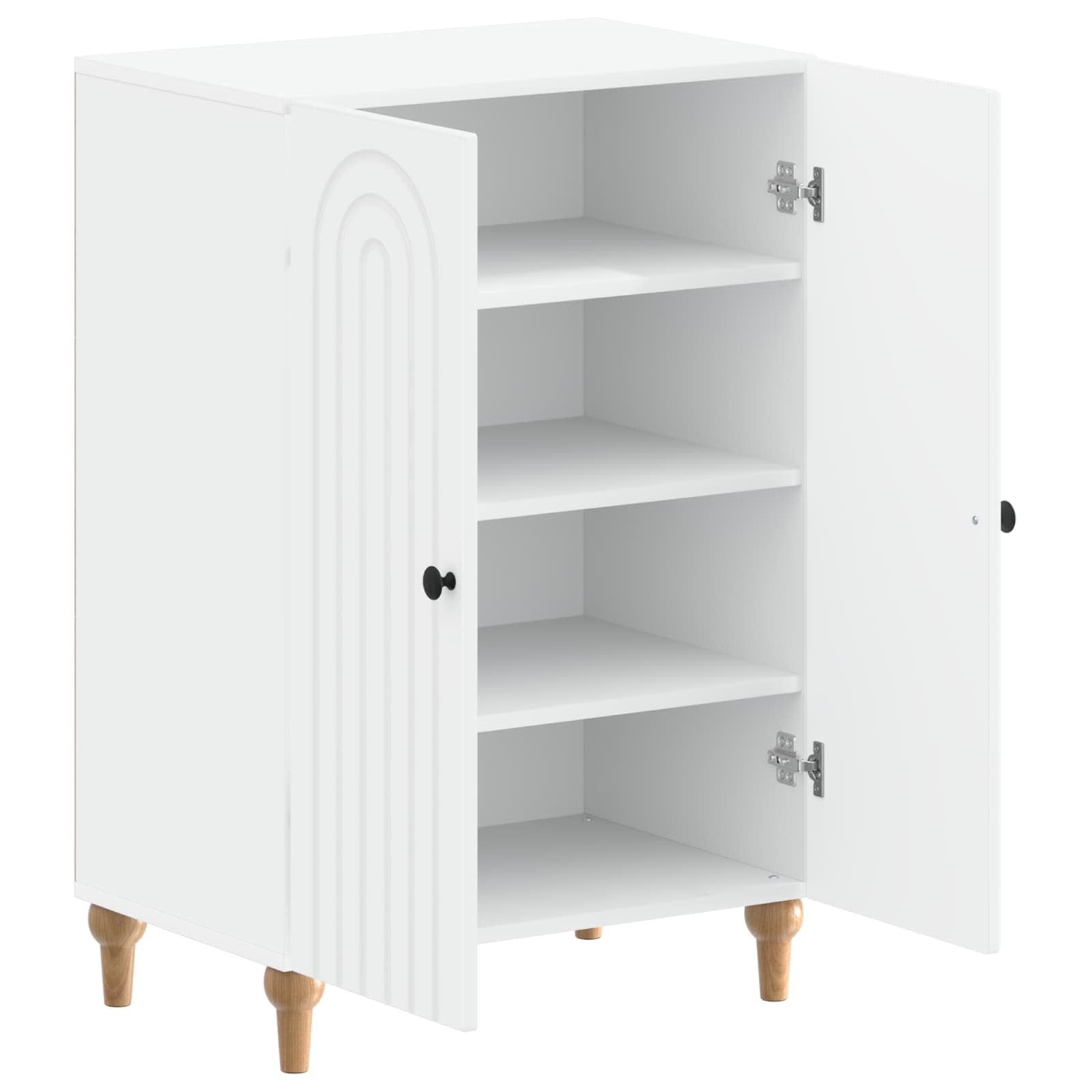 Shoe Cabinet ALKMAAR 59.5 x 39.5 x 90 cm Engineered Wood White