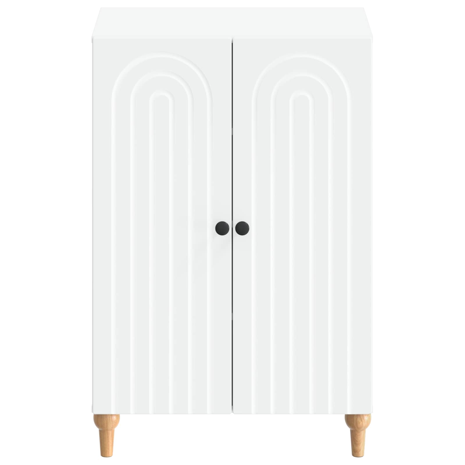 Shoe Cabinet ALKMAAR 59.5 x 39.5 x 90 cm Engineered Wood White