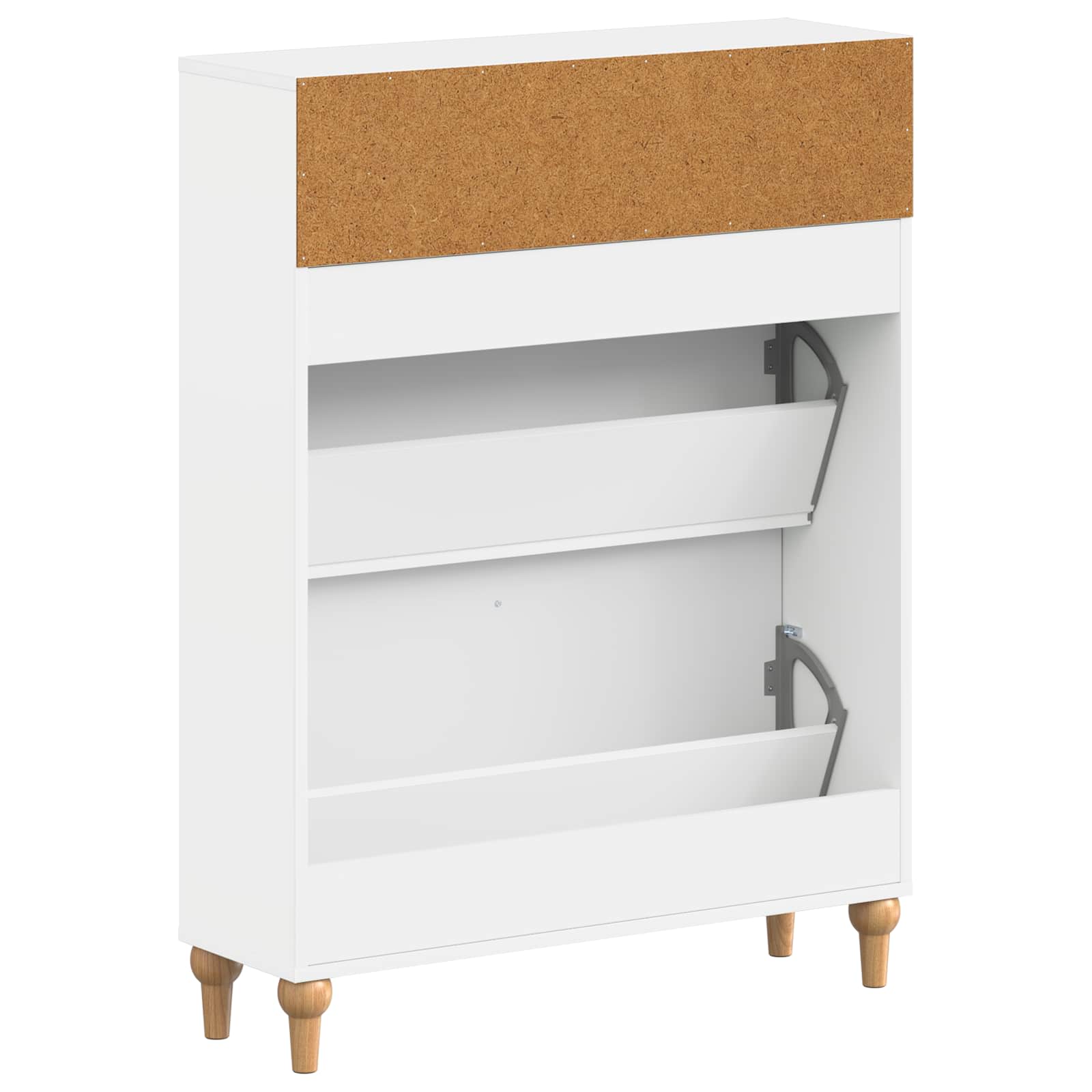 Shoe Cabinet ALKMAAR 78 x 24 x 103 cm Engineered Wood White