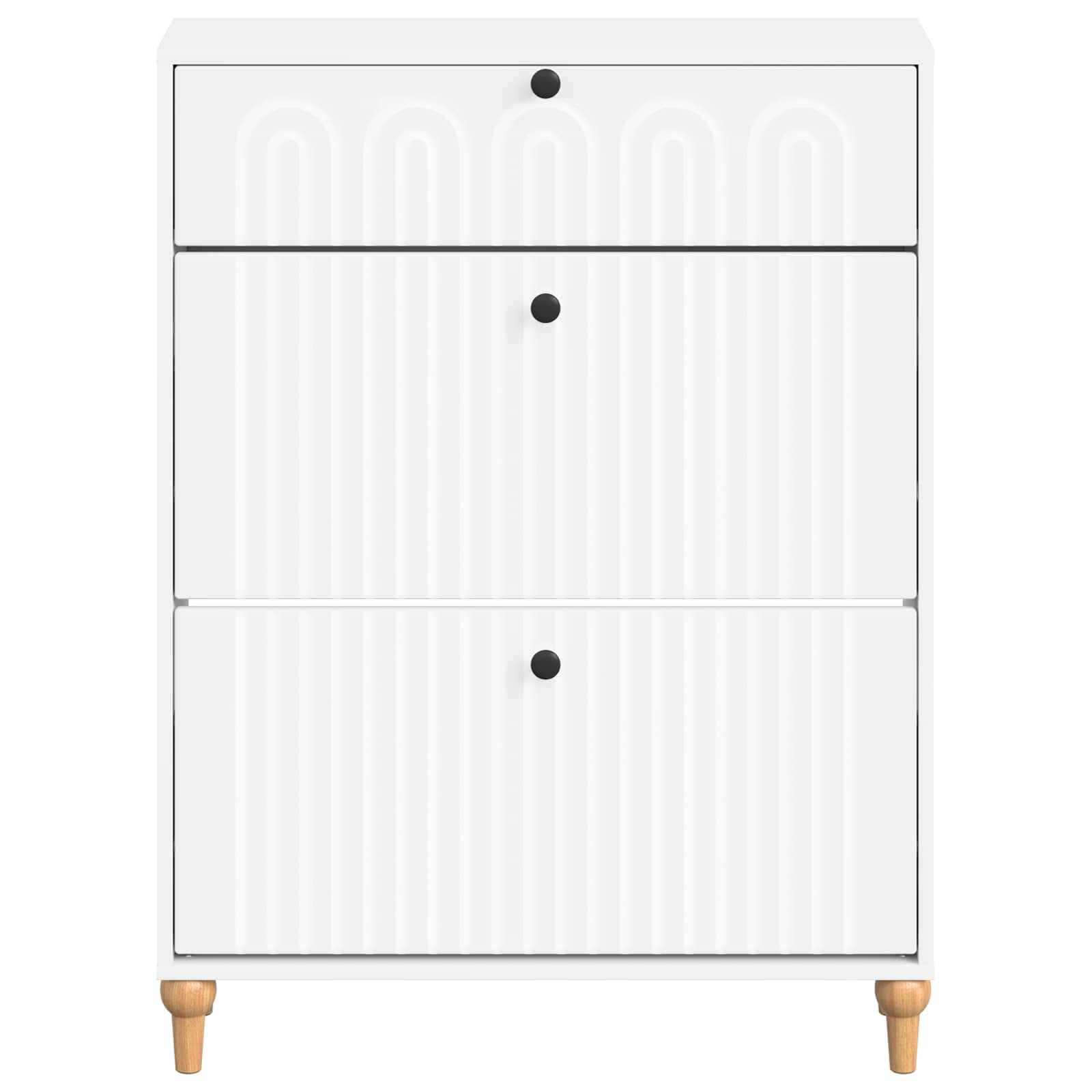 Shoe Cabinet ALKMAAR 78 x 24 x 103 cm Engineered Wood White