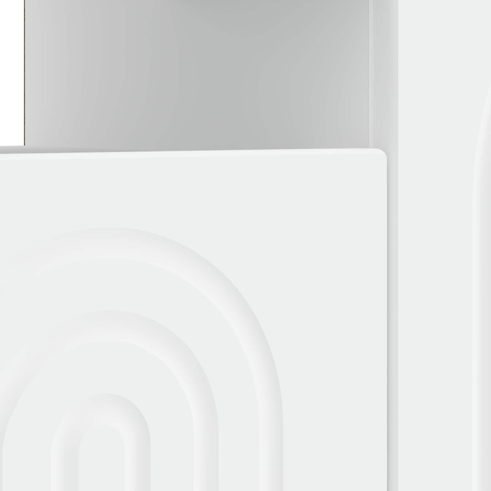 LED TV Cabinet White Engineered Wood
