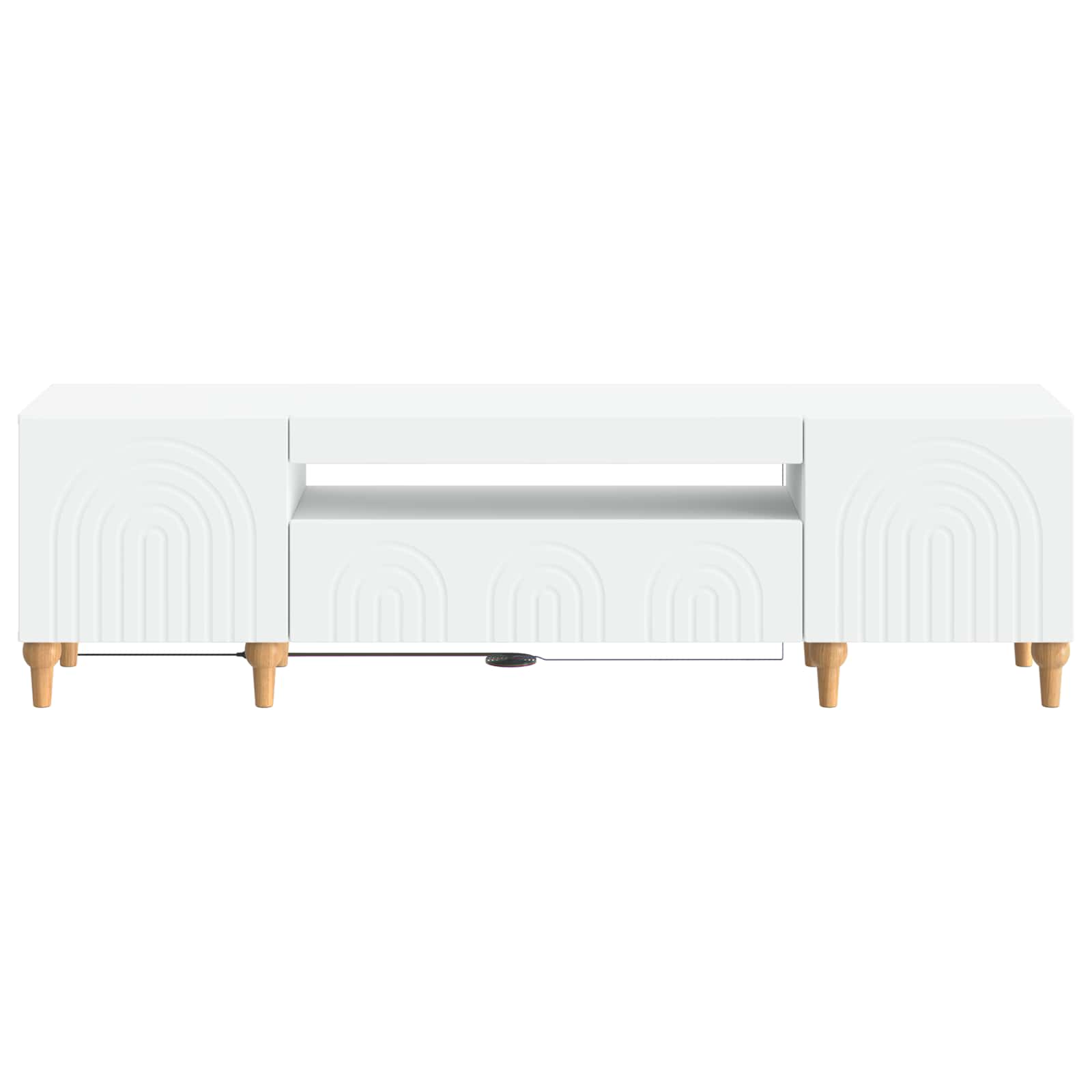 LED TV Cabinet White Engineered Wood