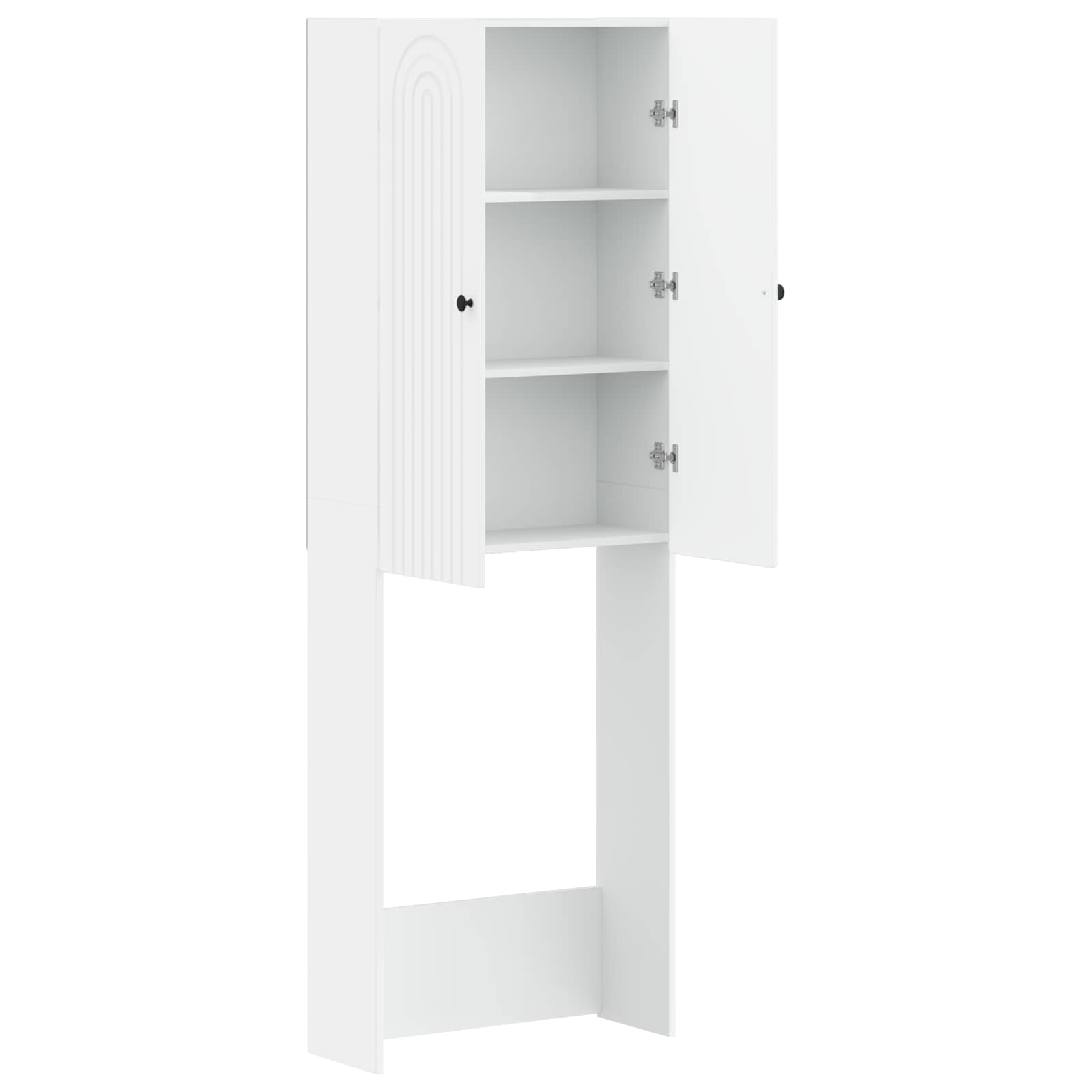 Toilet Cabinet ALKMAAR White 66 x 25.5 x 190 cm Engineered Wood