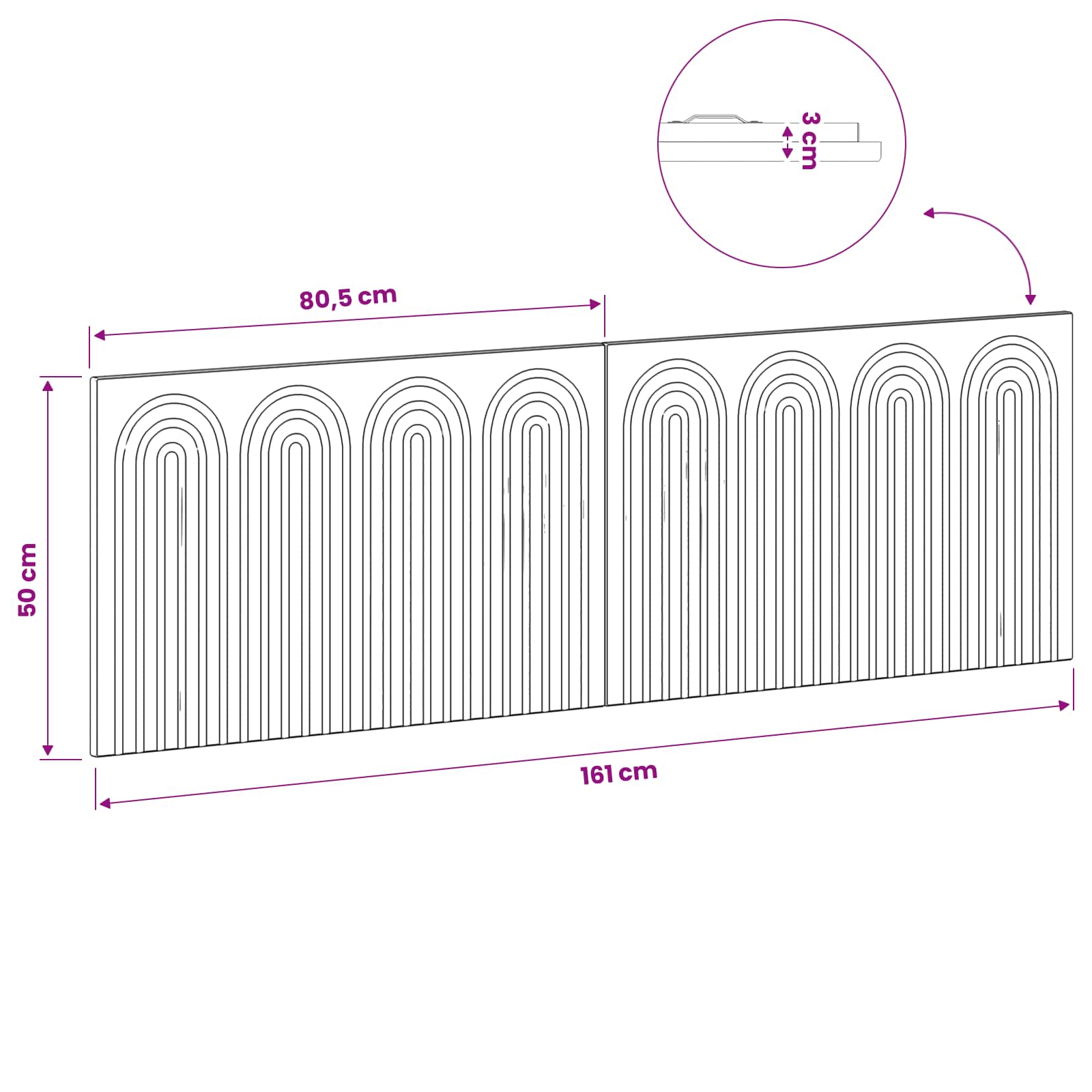 Wall-Mounted Headboard ALKMAAR Sonoma Oak Engineered Wood