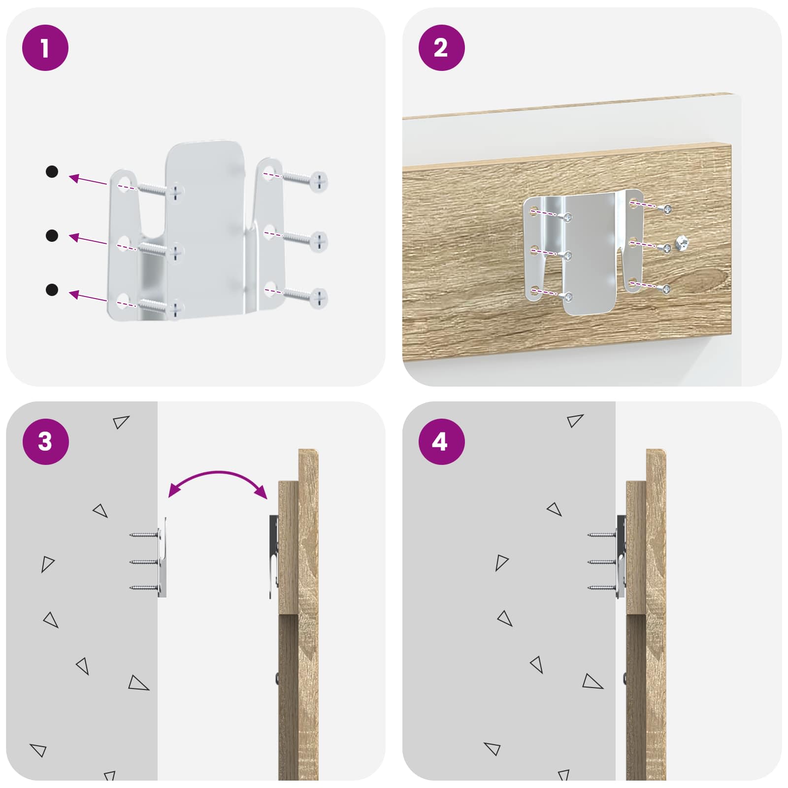 Wall-Mounted Headboard ALKMAAR Sonoma Oak Engineered Wood