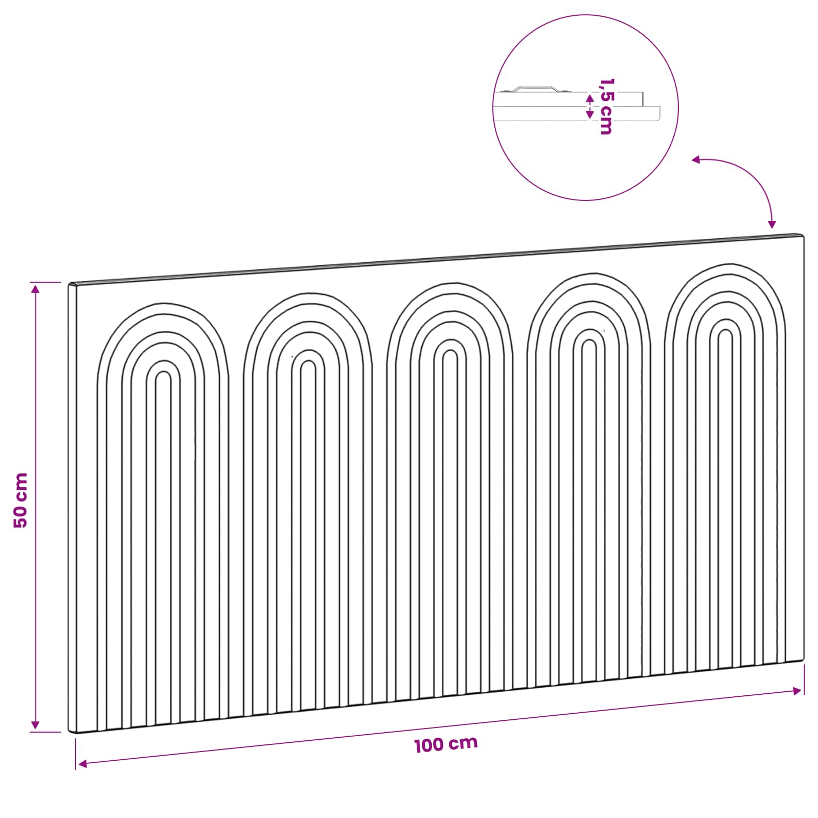 Wall-Mounted Headboard ALKMAAR Sonoma Oak Engineered Wood
