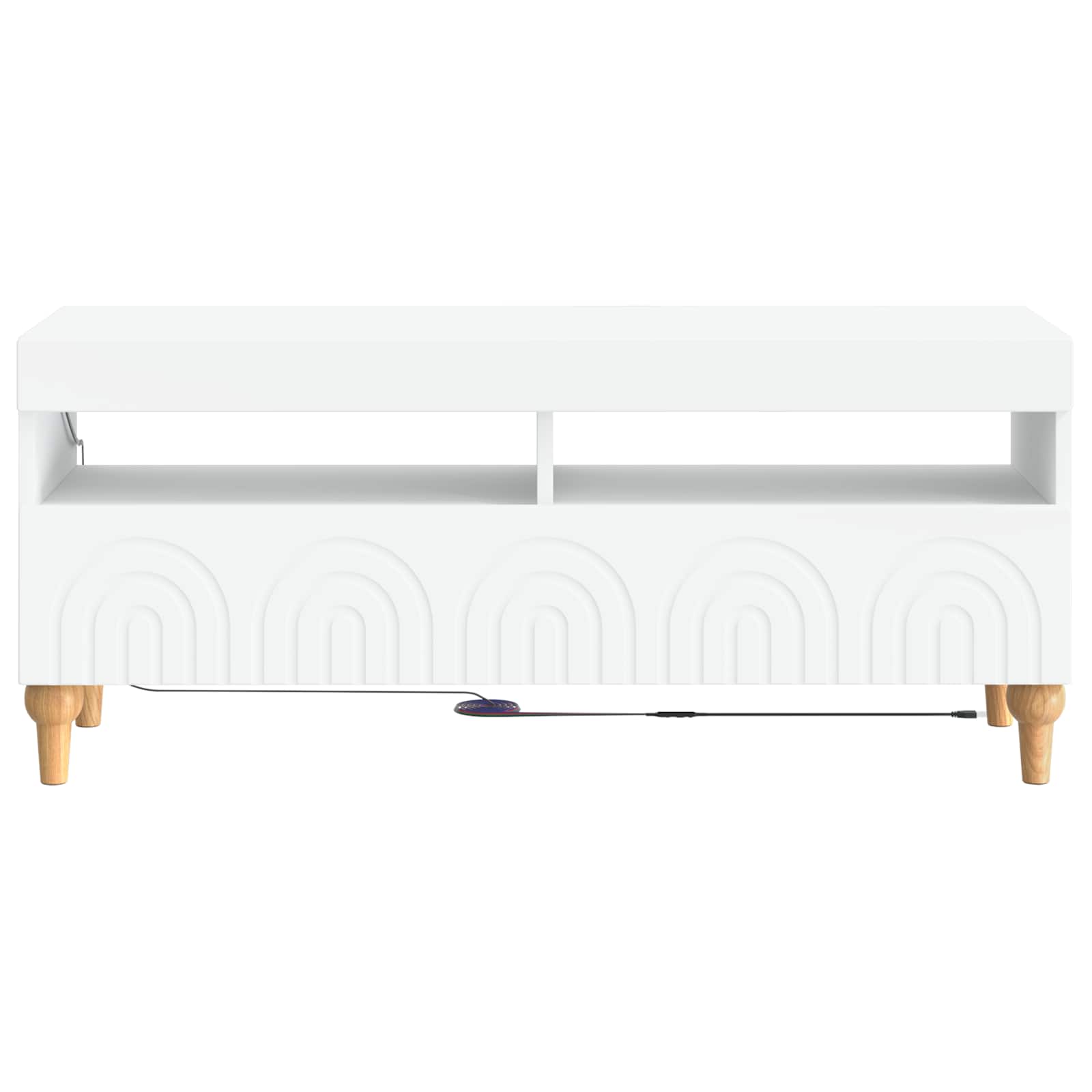 LED TV Cabinet White Engineered Wood