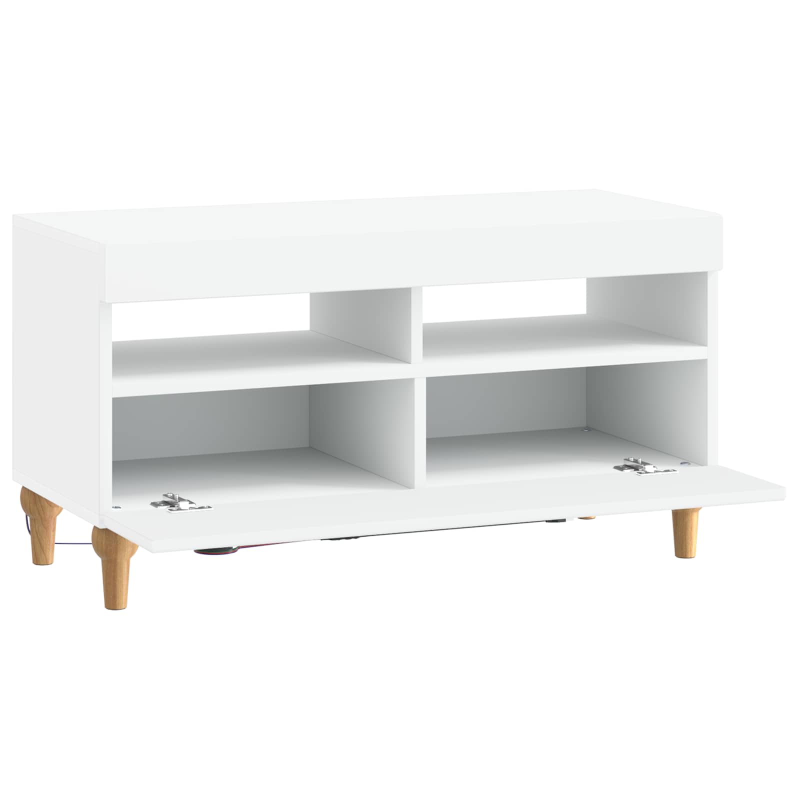 LED TV Cabinet White Engineered Wood