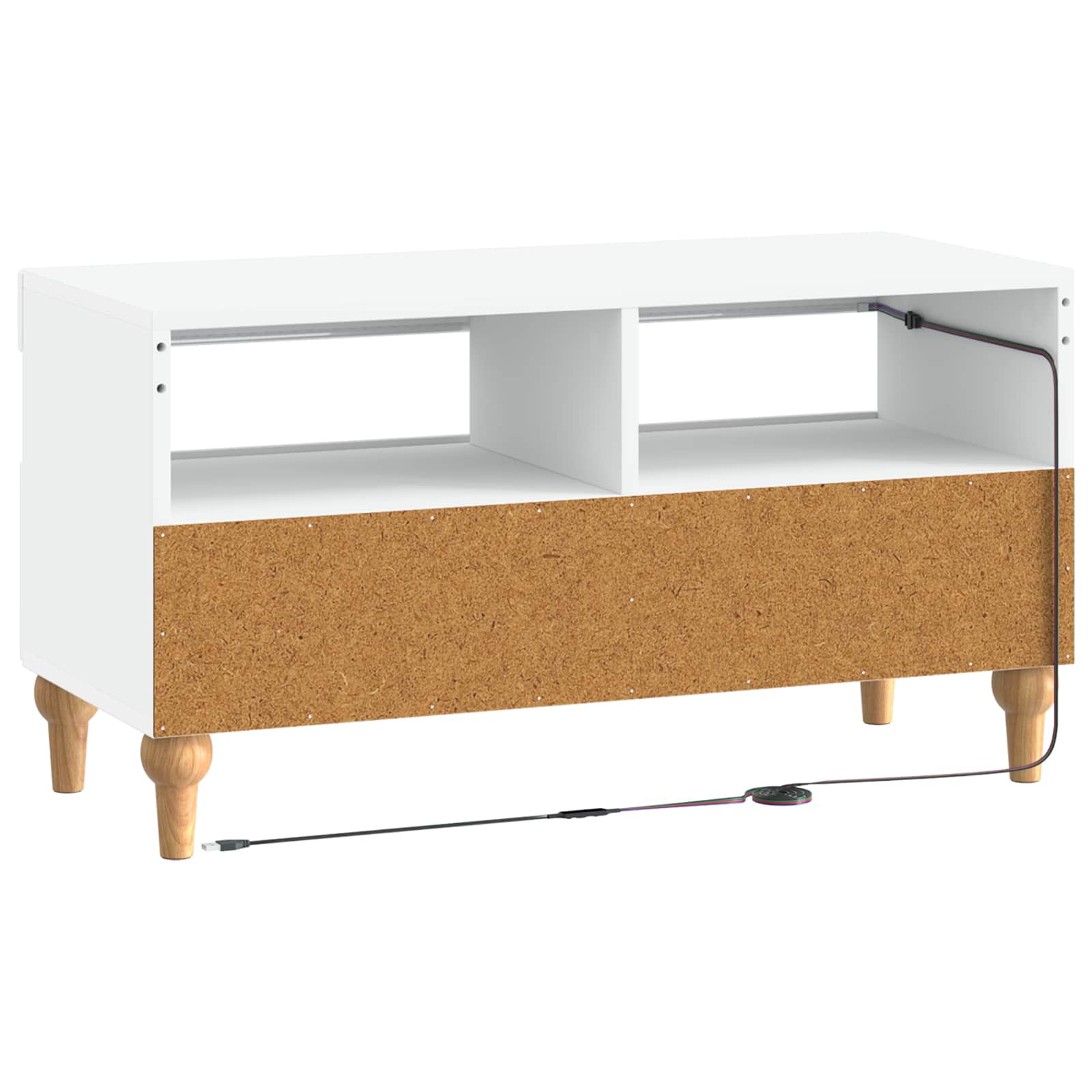 LED TV Cabinet White Engineered Wood