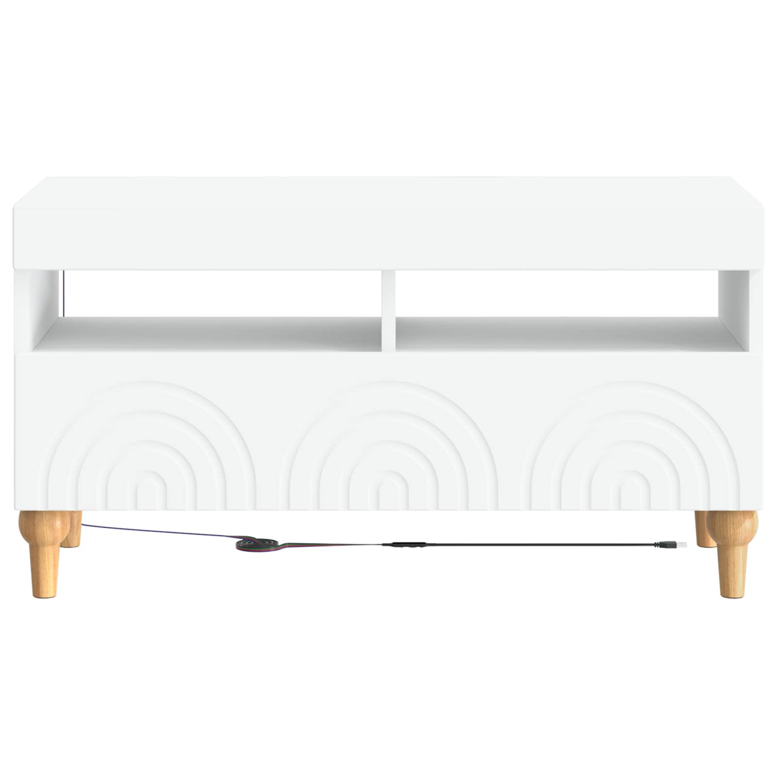 LED TV Cabinet White Engineered Wood