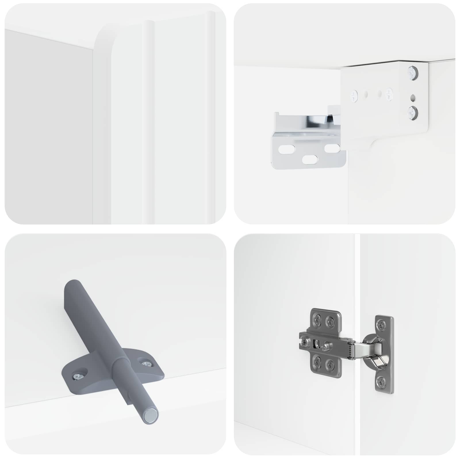 Bathroom Wall Cabinet ZWOLLE White 30 x 31 x 63 cm