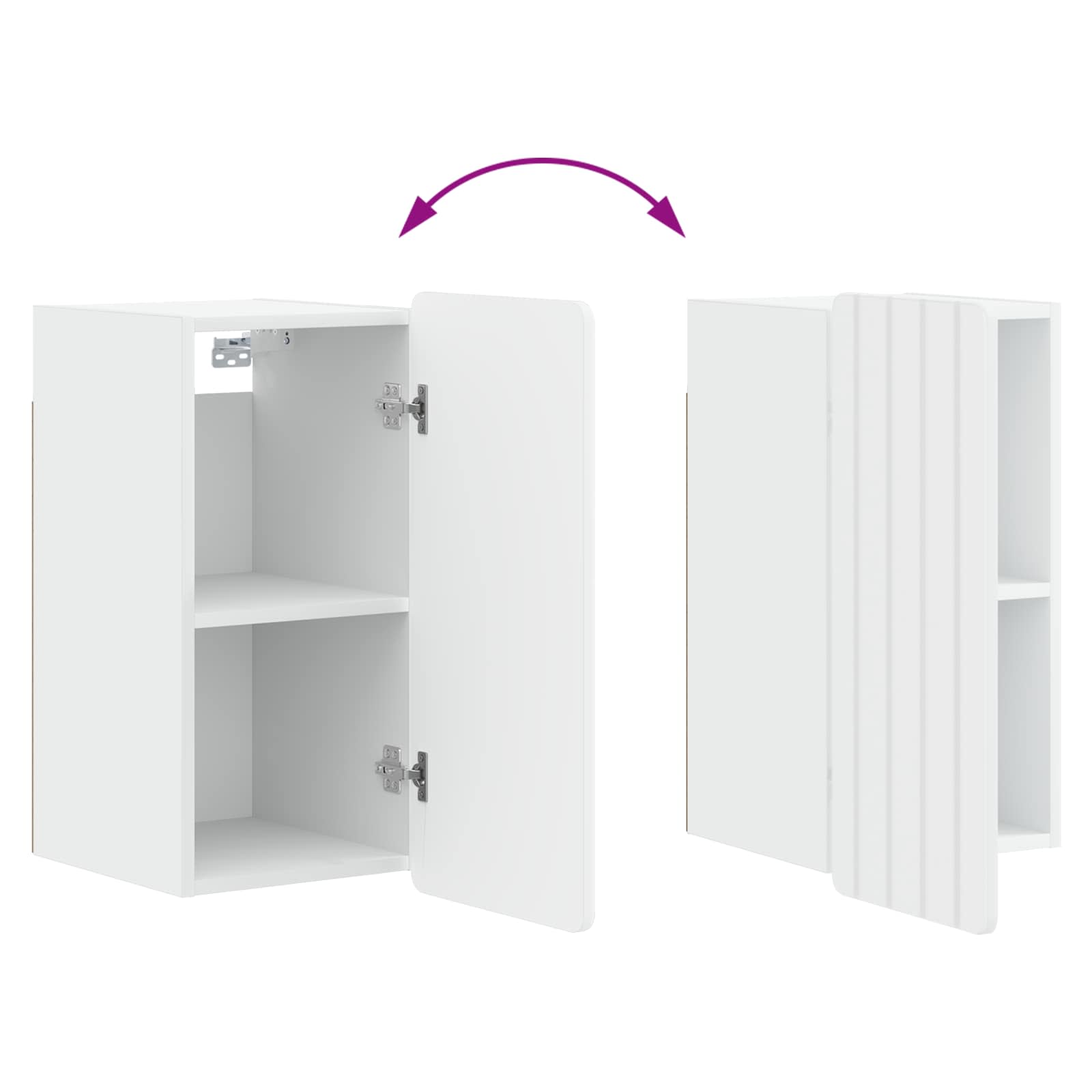 Bathroom Wall Cabinet ZWOLLE White 30 x 31 x 63 cm
