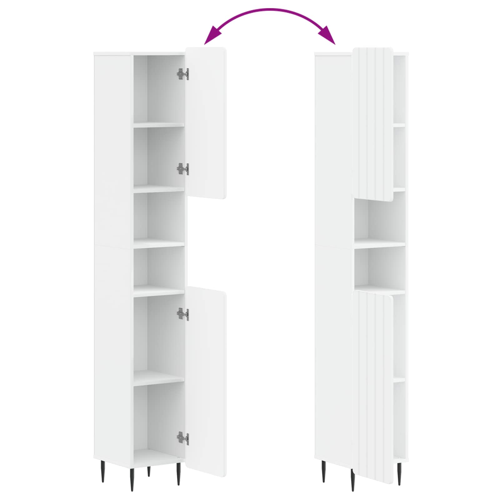 Bathroom Cabinet with Open Shelf ZWOLLE White