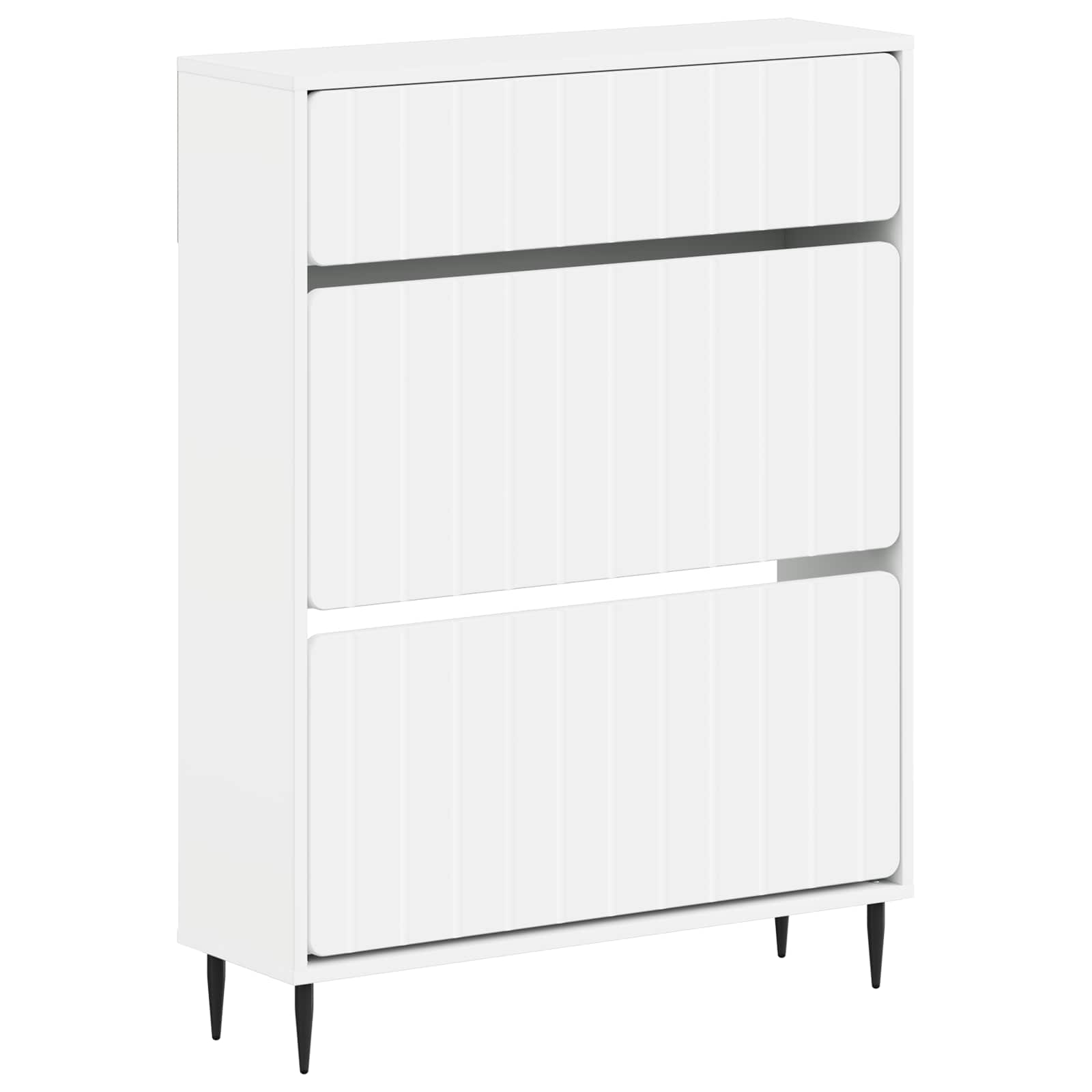 Shoe Cabinet ZWOLLE 78 x 24 x 103 cm Engineered Wood White