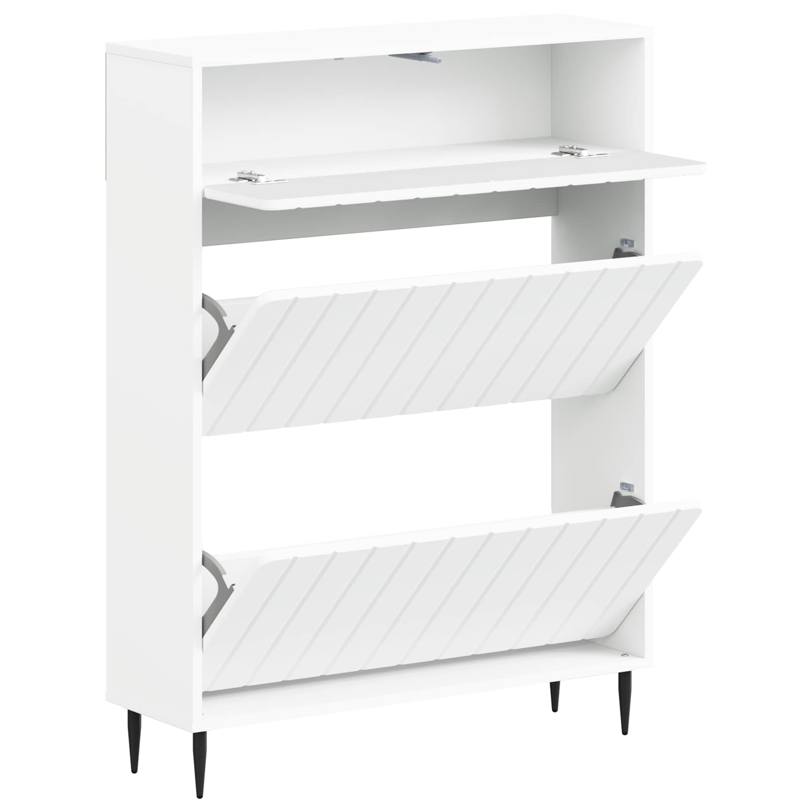 Shoe Cabinet ZWOLLE 78 x 24 x 103 cm Engineered Wood White
