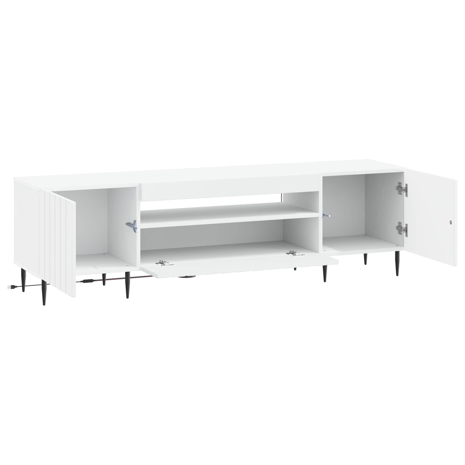 LED TV Cabinet White Engineered Wood