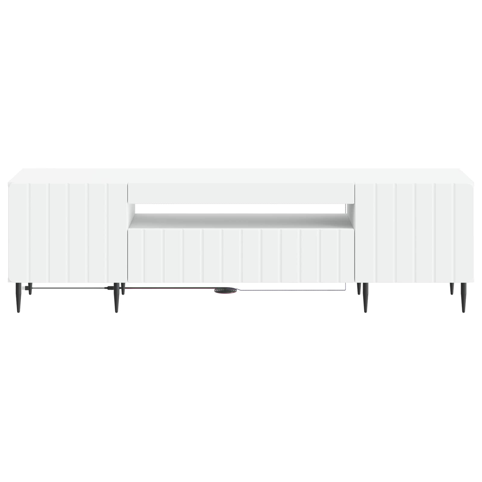 LED TV Cabinet White Engineered Wood