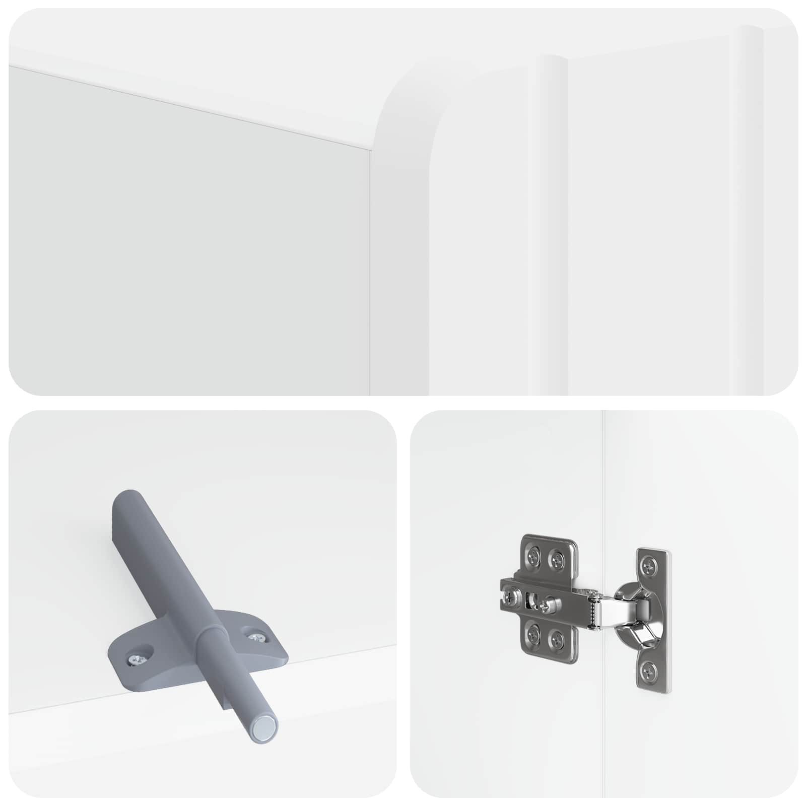 Toilet Cabinet ZWOLLE White 66 x 25.5 x 190 cm Engineered Wood