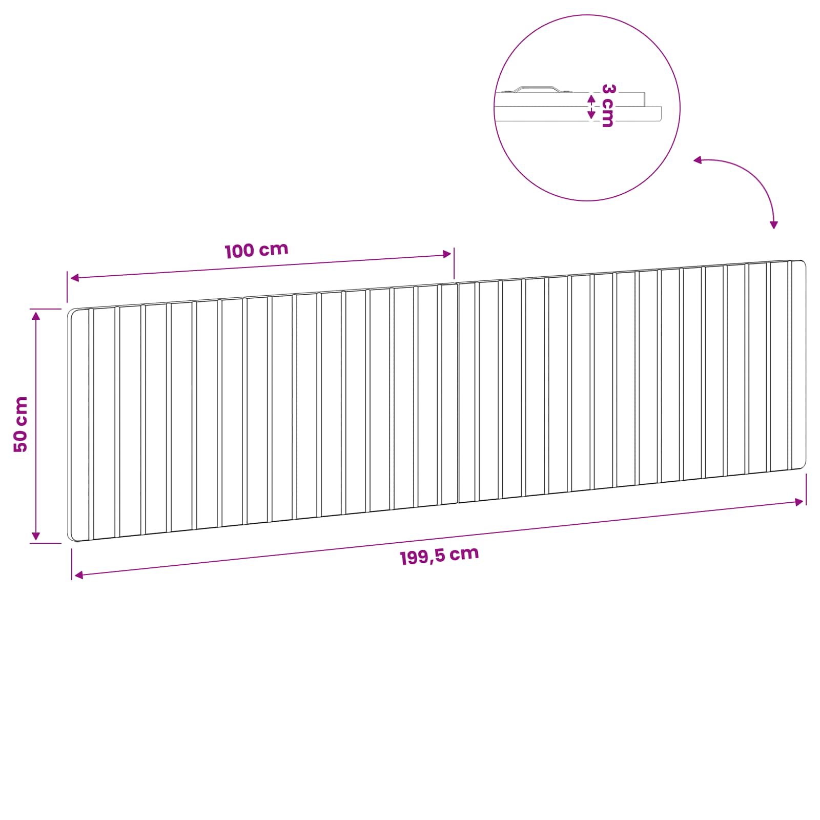 Wall-Mounted Headboard ZWOLLE Sonoma Oak Engineered Wood