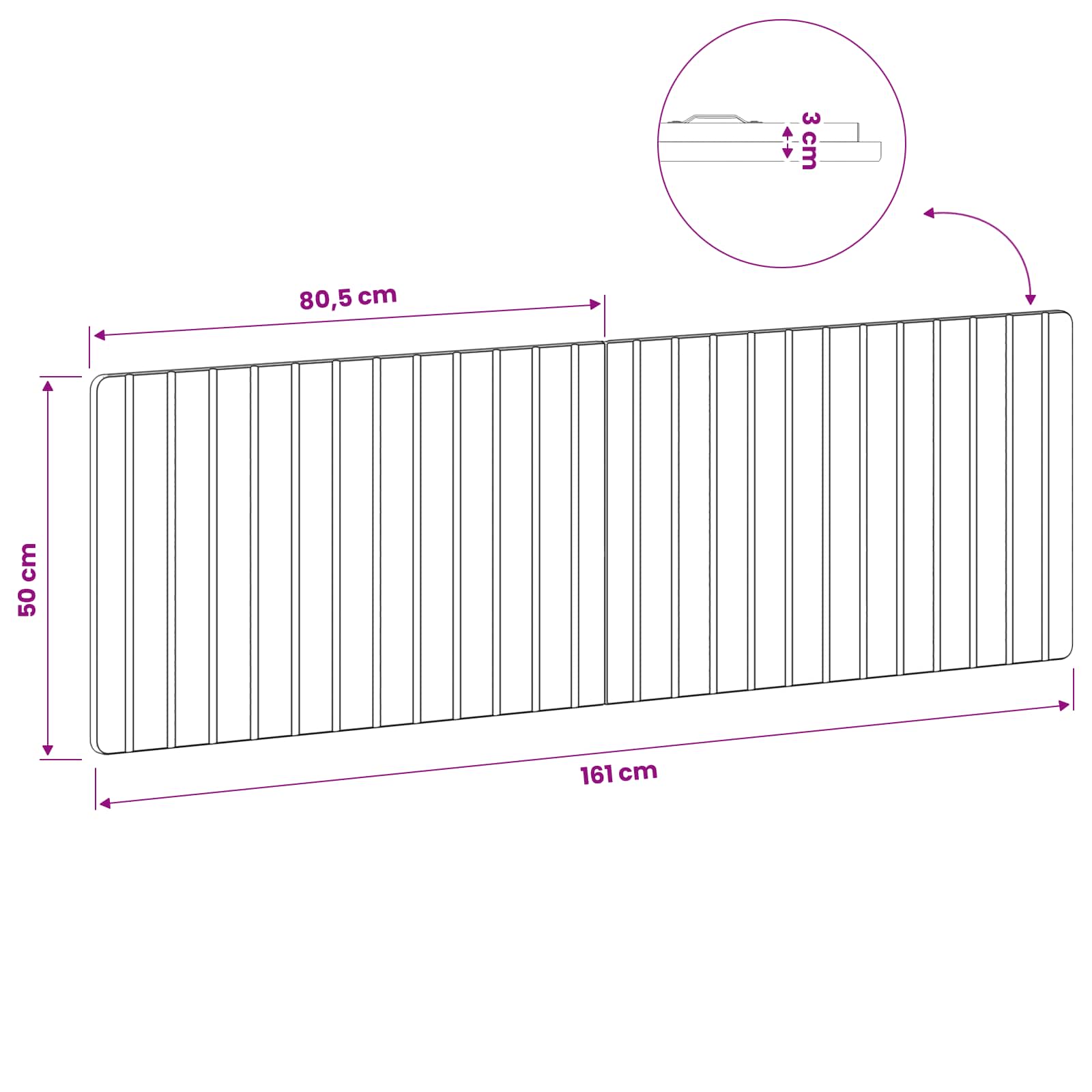 Wall-Mounted Headboard ZWOLLE Sonoma Oak Engineered Wood