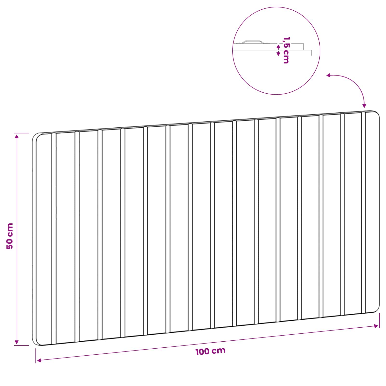 Wall-Mounted Headboard ZWOLLE Sonoma Oak Engineered Wood