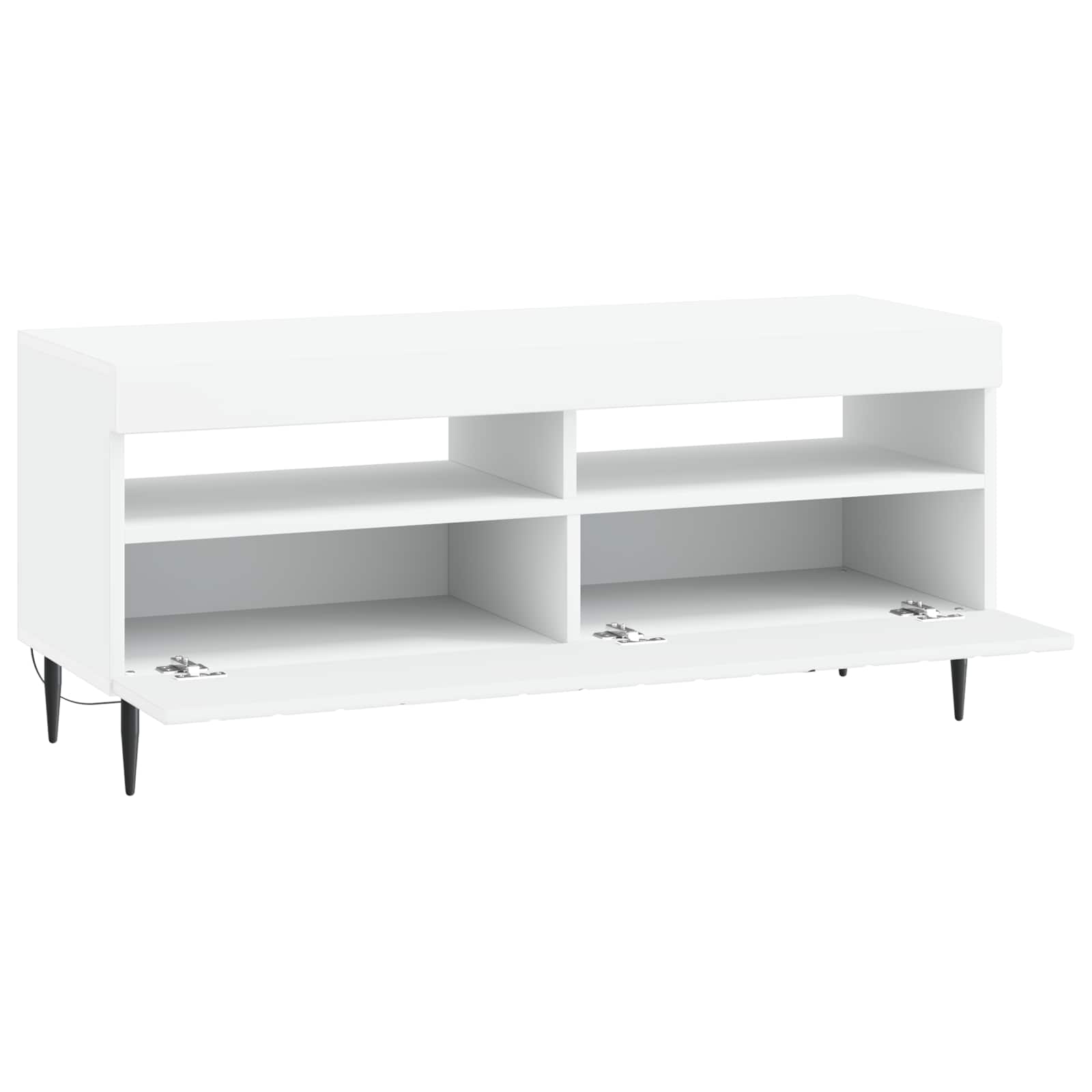 LED TV Cabinet White Engineered Wood