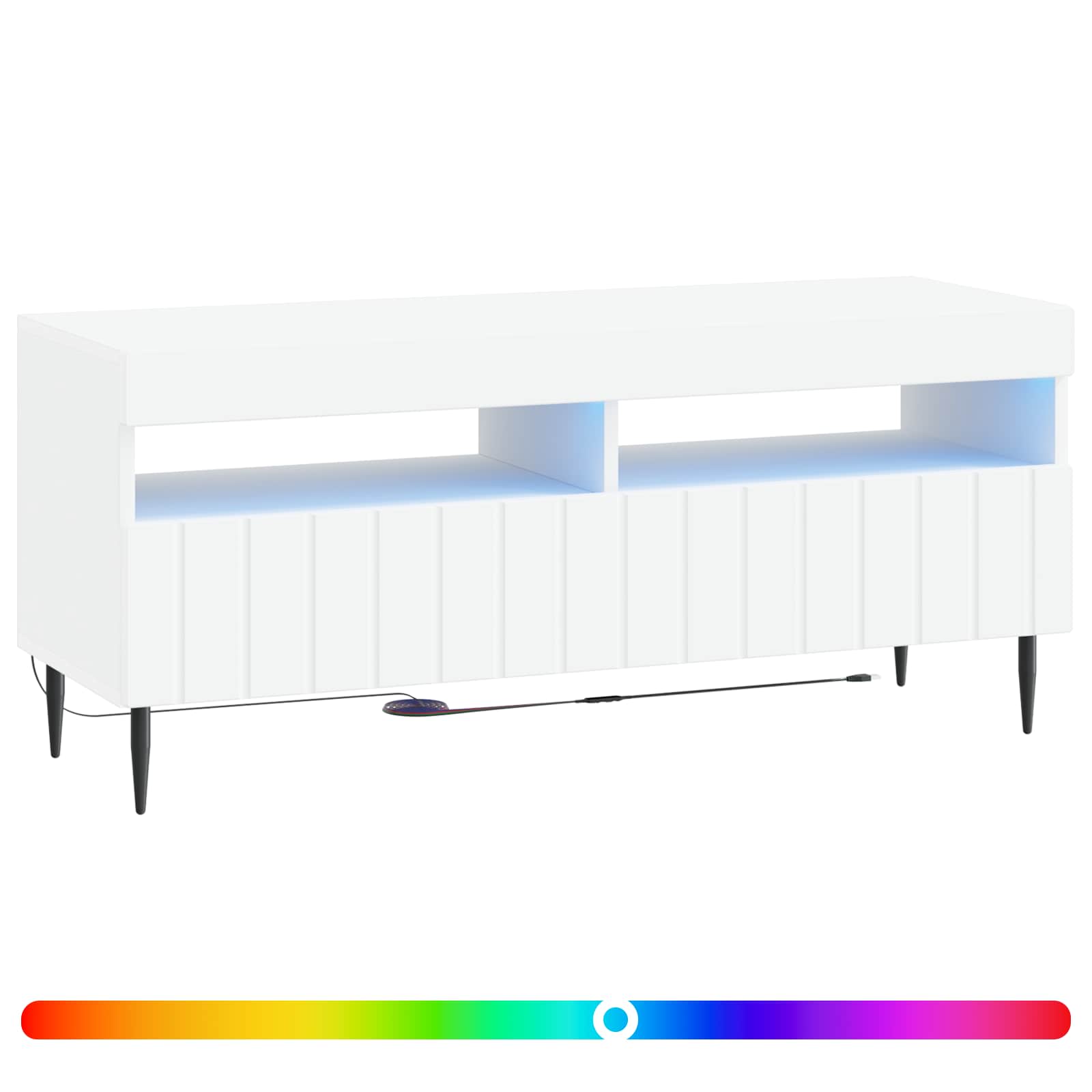 LED TV Cabinet White Engineered Wood