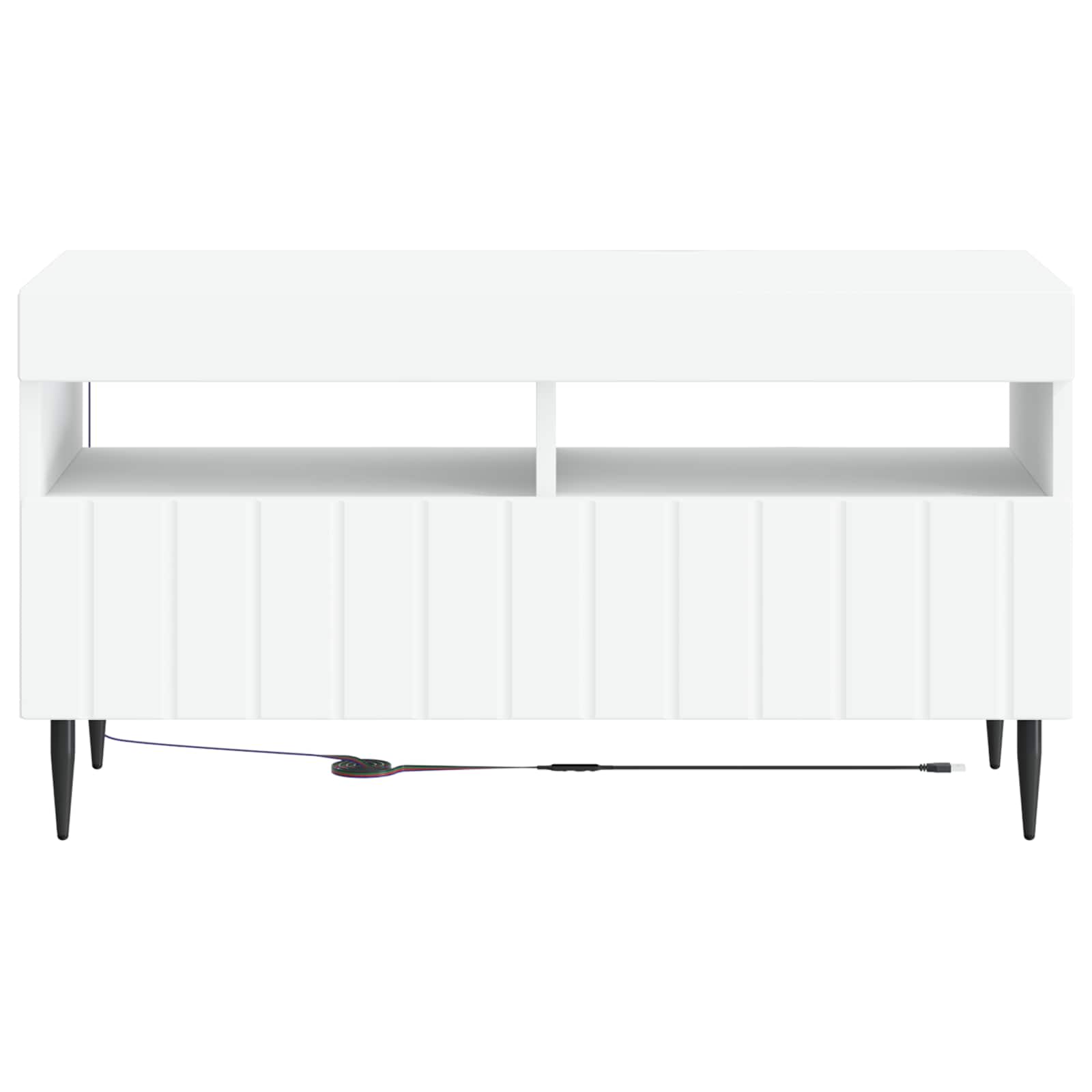 LED TV Cabinet White Engineered Wood