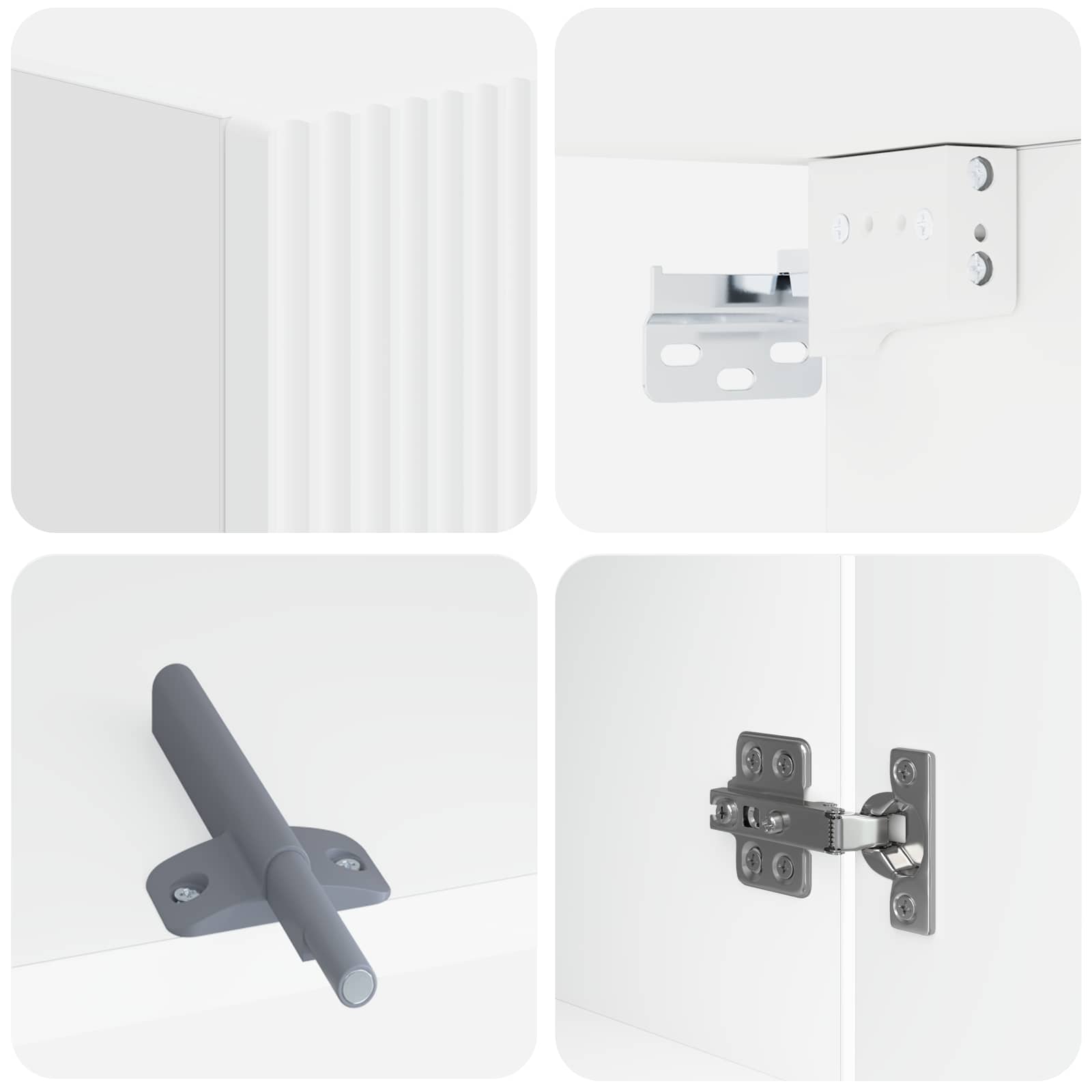 Bathroom Wall Cabinet ARNHEM White 30 x 31 x 59 cm