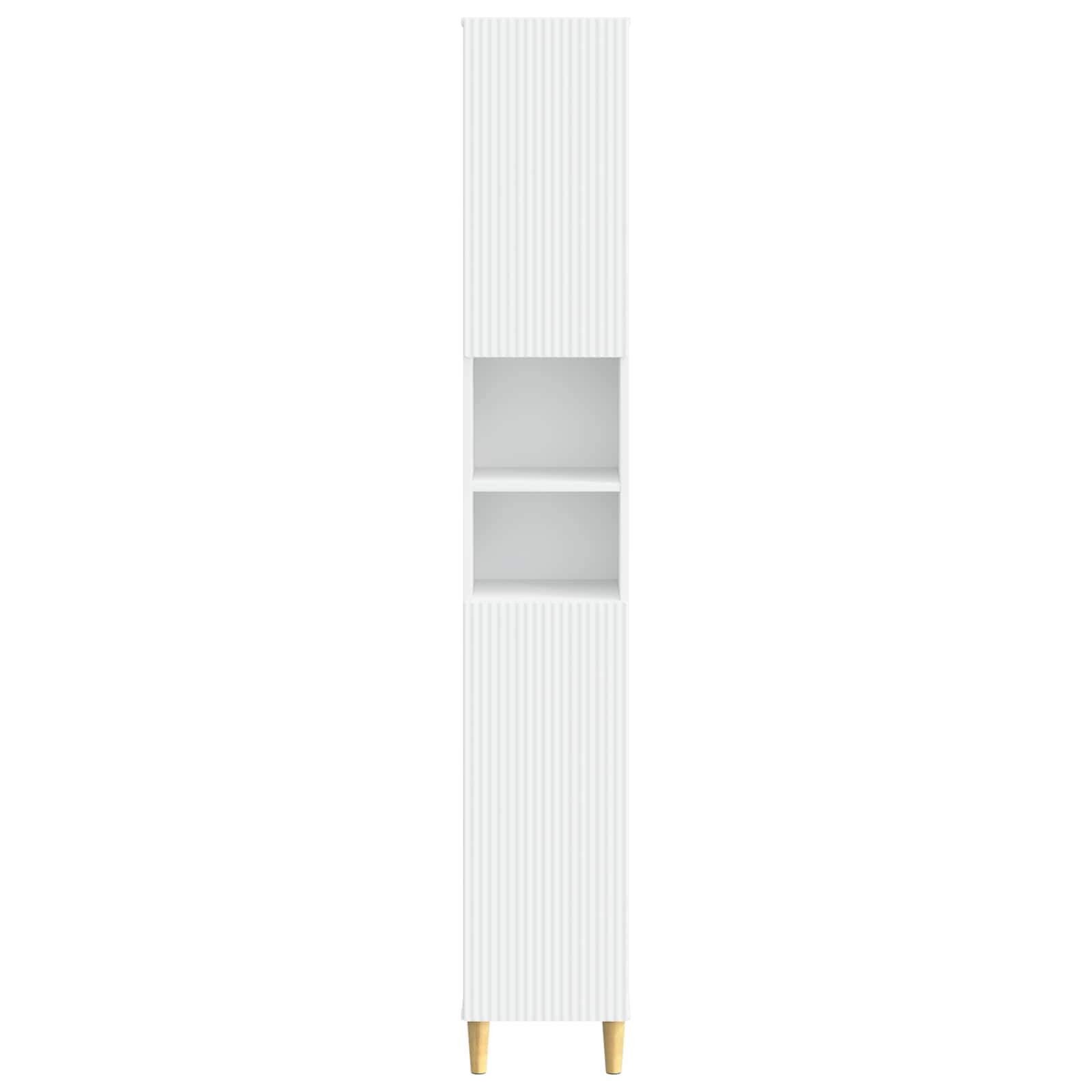 Bathroom Cabinet with Open Shelf ARNHEM White 30 x 31 x 190 cm