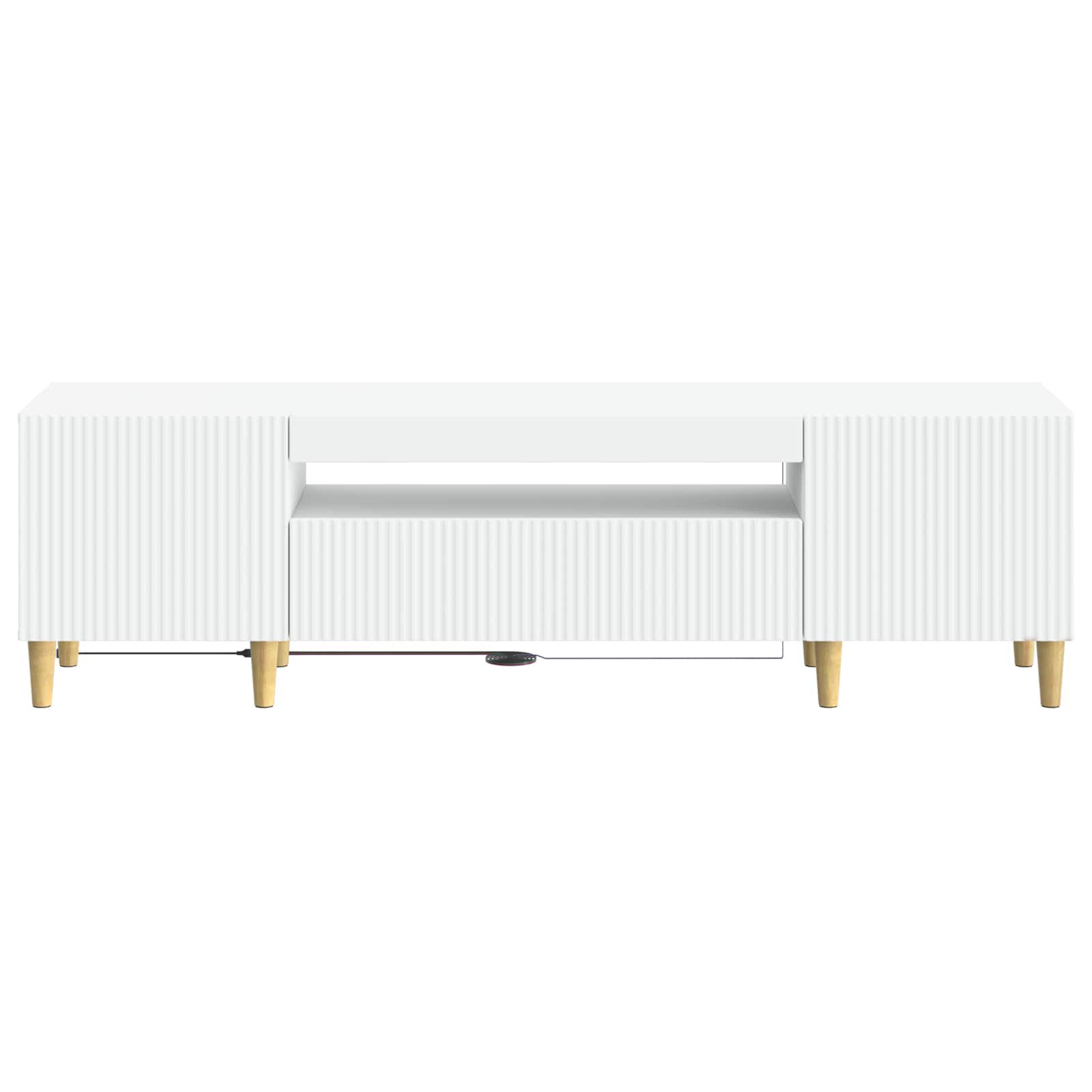 LED TV Cabinet White Engineered Wood