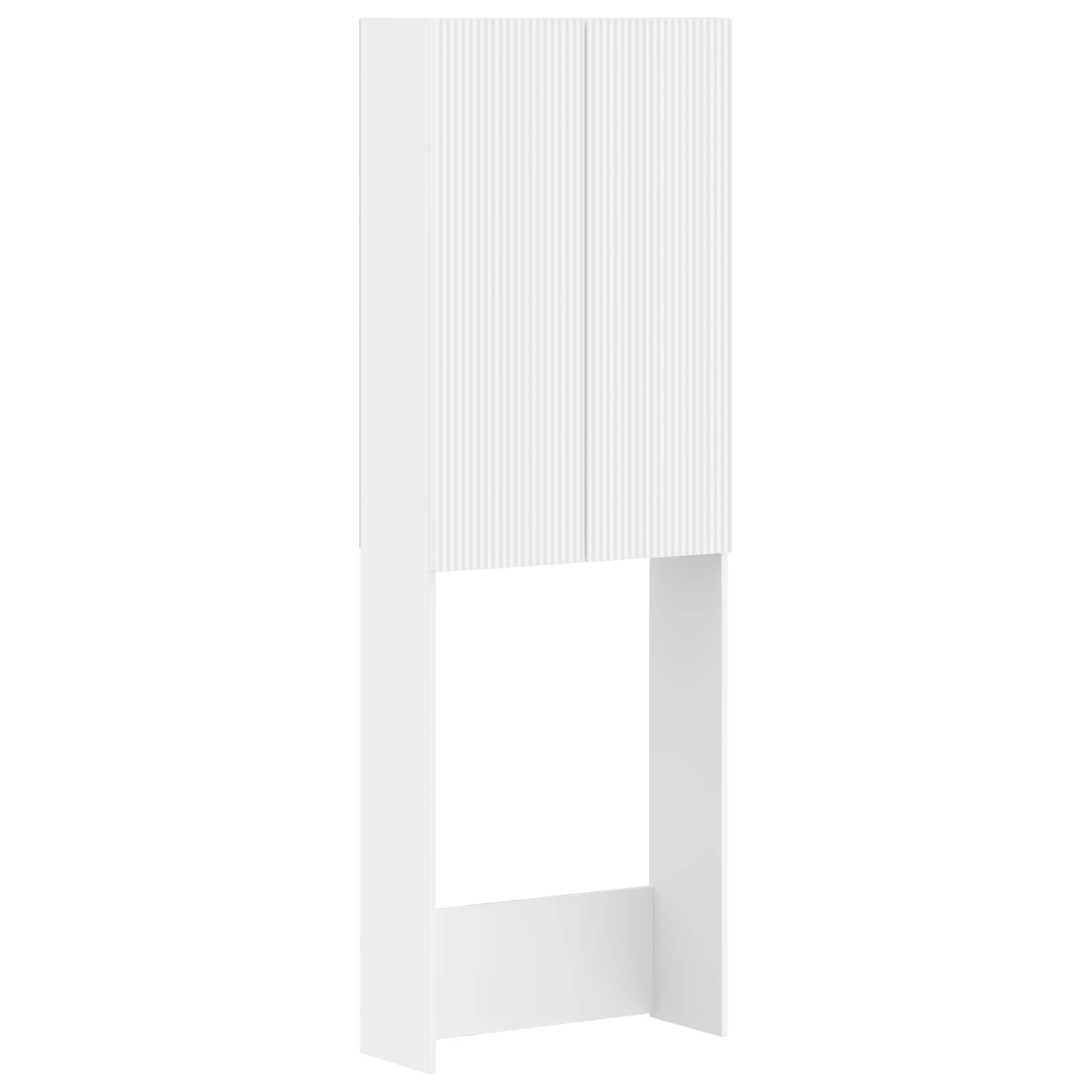 Toilet Cabinet ARNHEM White 66 x 25.5 x 190 cm Engineered Wood
