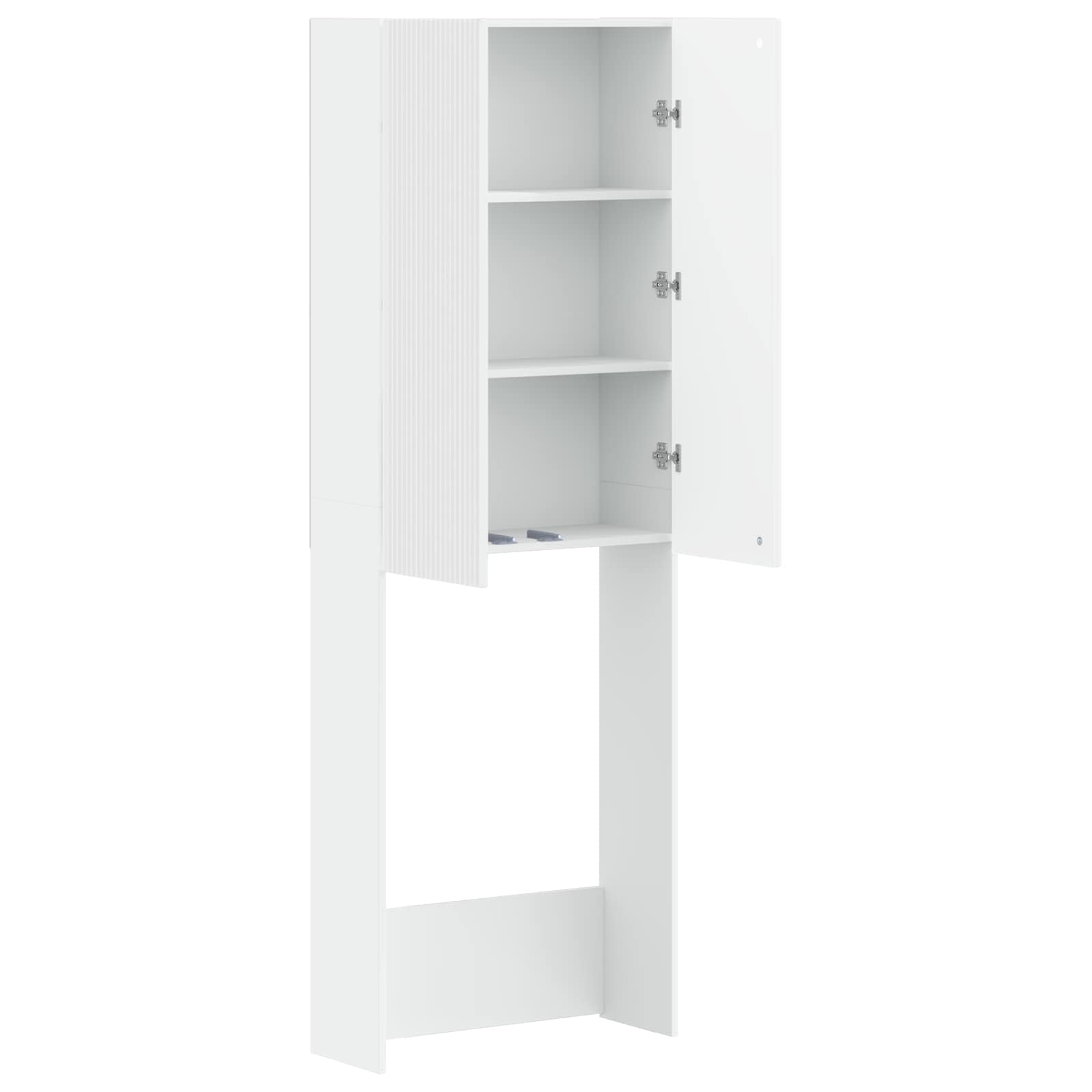 Toilet Cabinet ARNHEM White 66 x 25.5 x 190 cm Engineered Wood