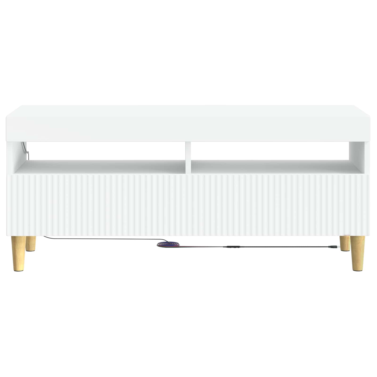 LED TV Cabinet White Engineered Wood