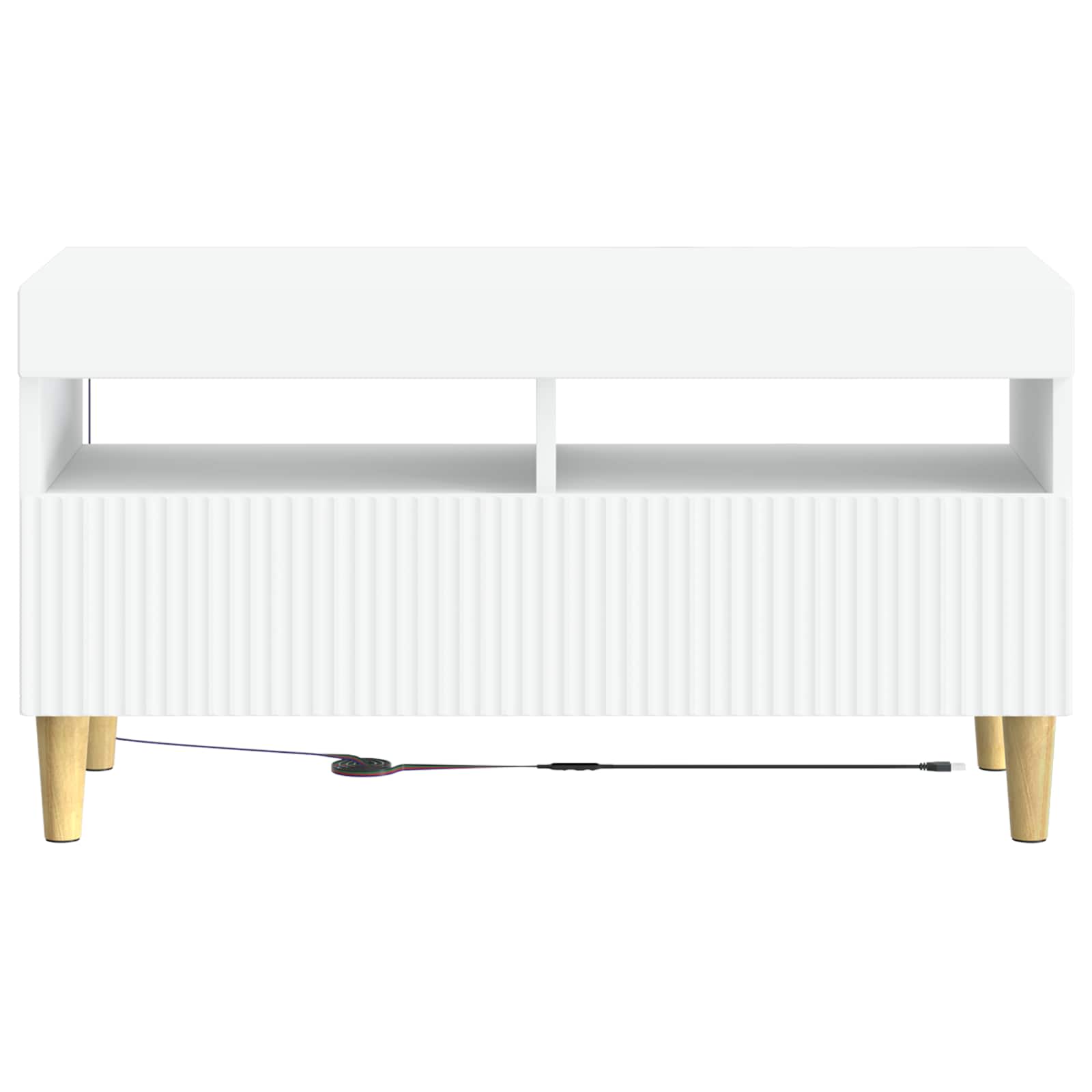LED TV Cabinet White Engineered Wood
