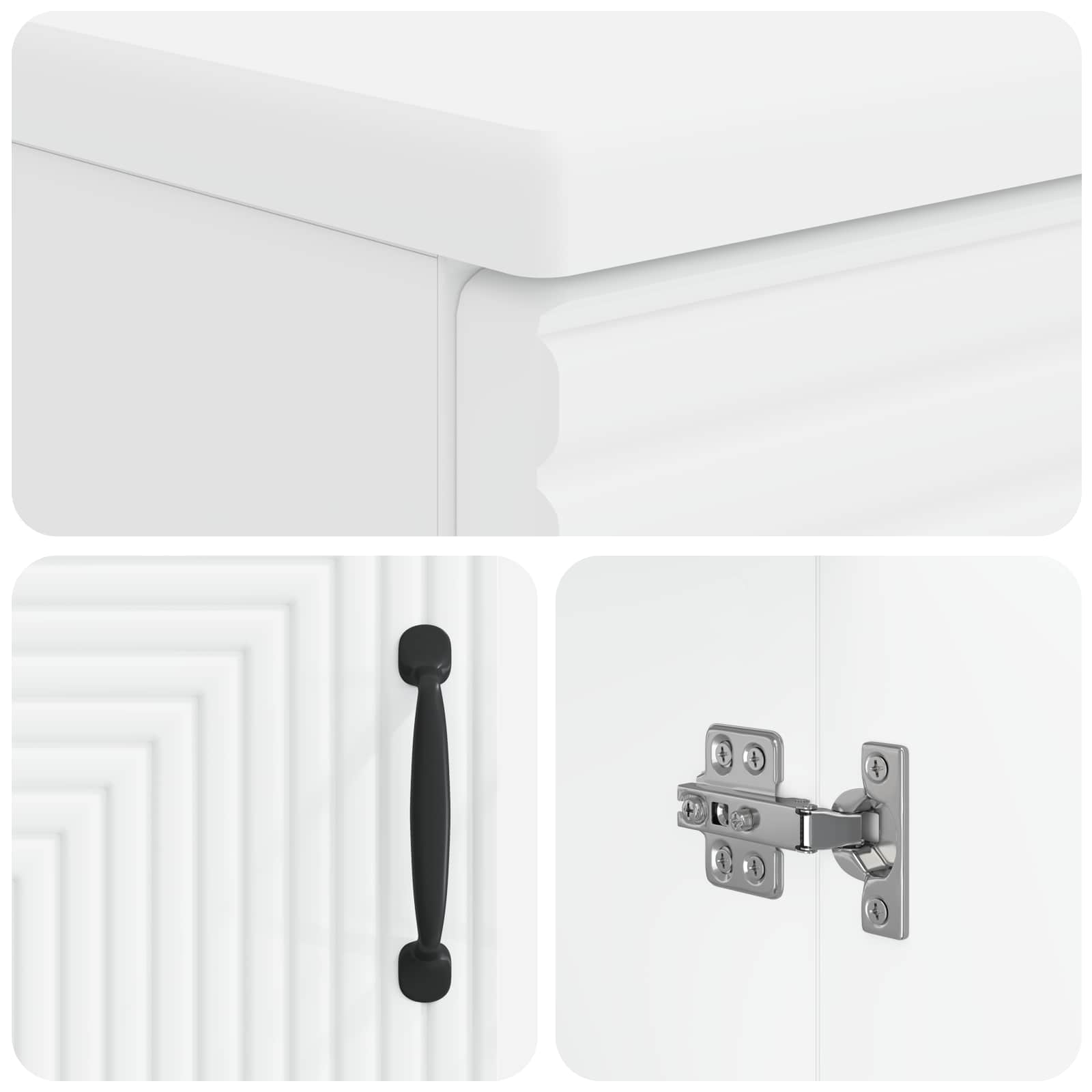 Bathroom Sink Cabinet HAARLEM White 59.5 x 31.5 x 59 cm